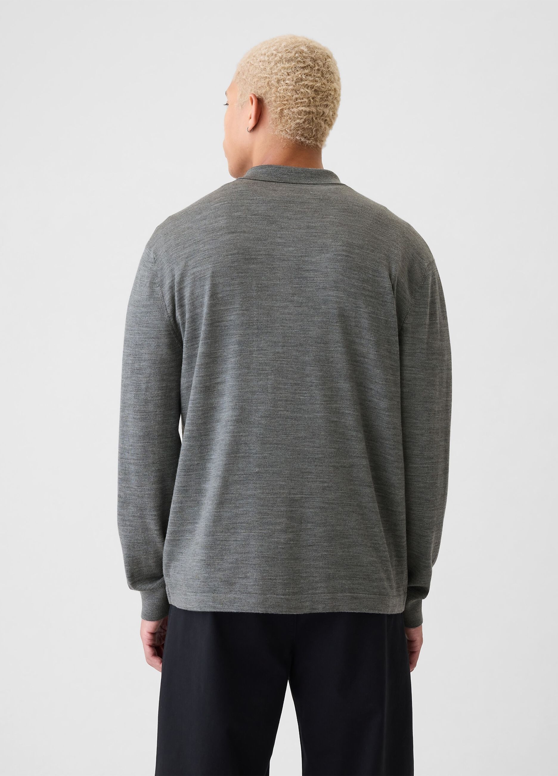 Maglia cardigan in lana merino_2