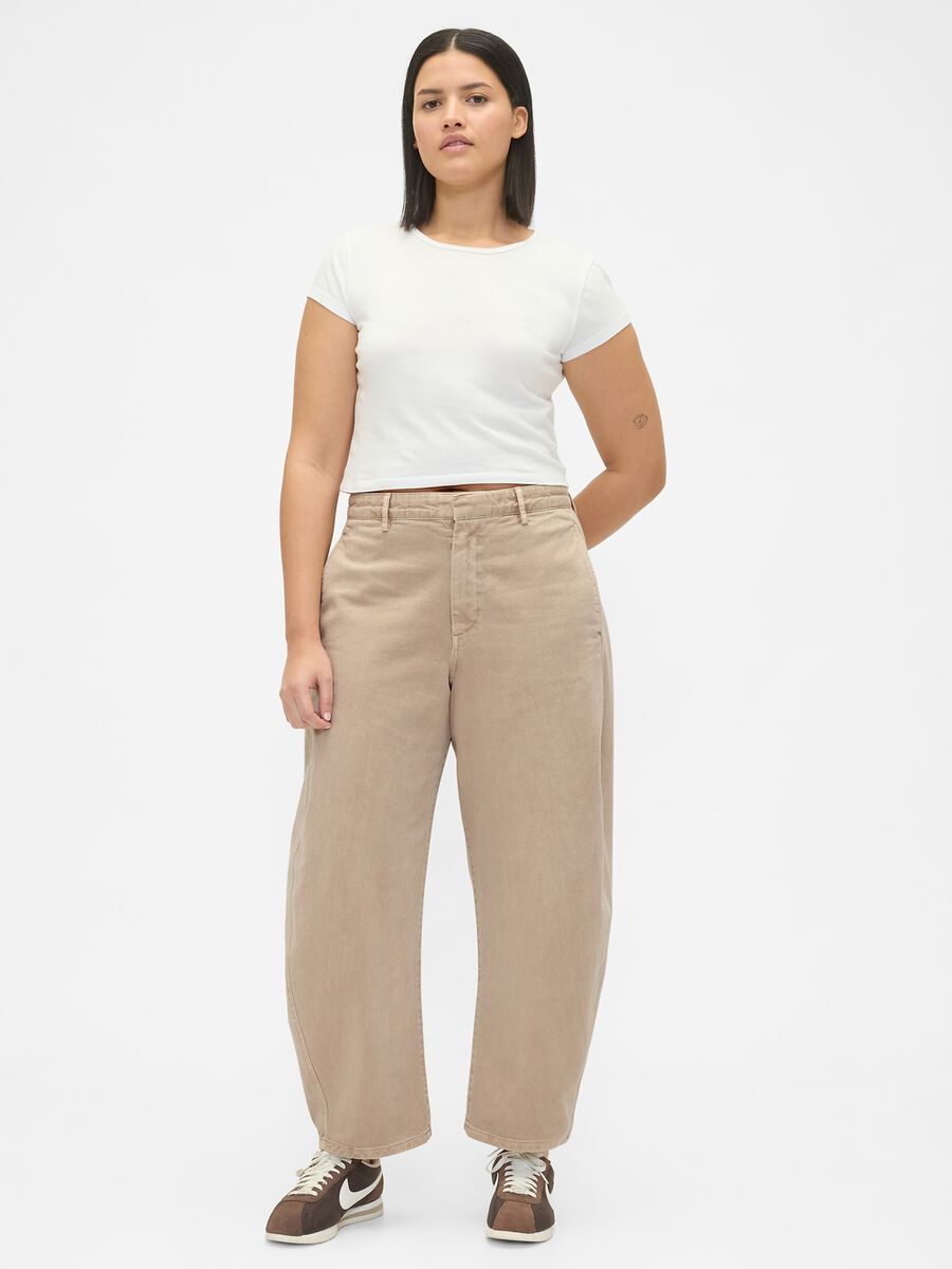 Beige Cotton Trousers Woman_4