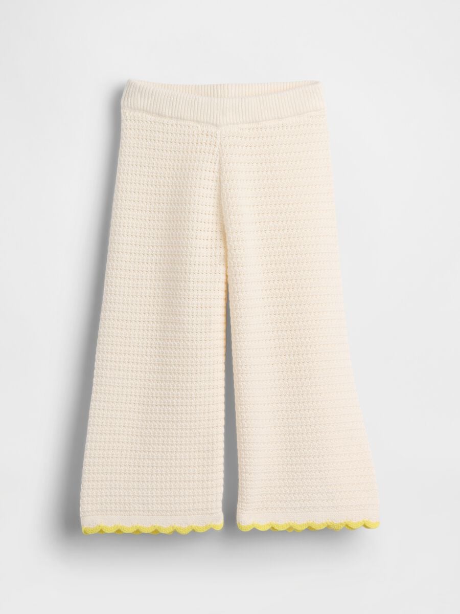 Pantaloni palazzo in puro cotone Bimba_0