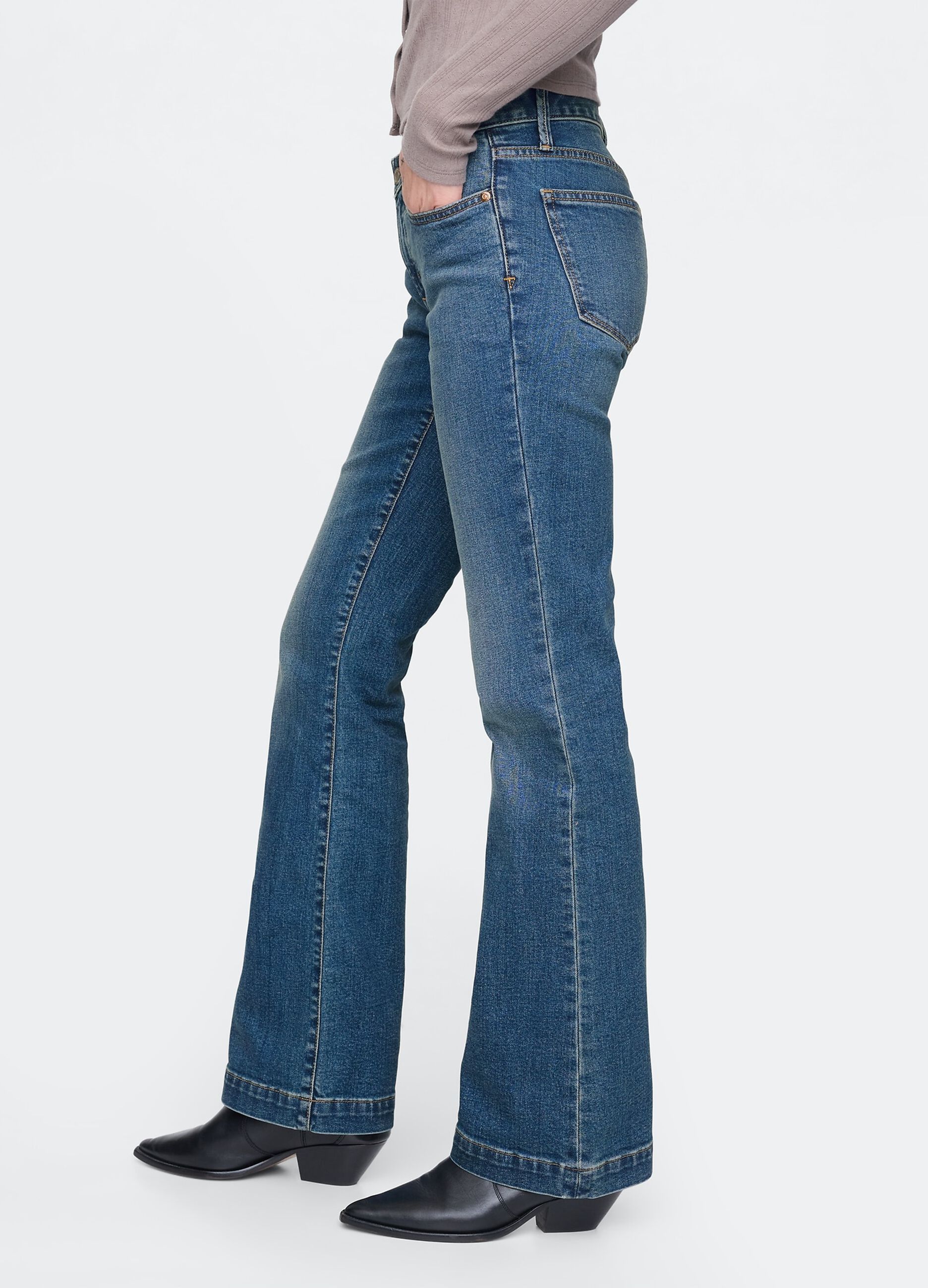 Jeans a gamba larga in misto cotone Gap_3