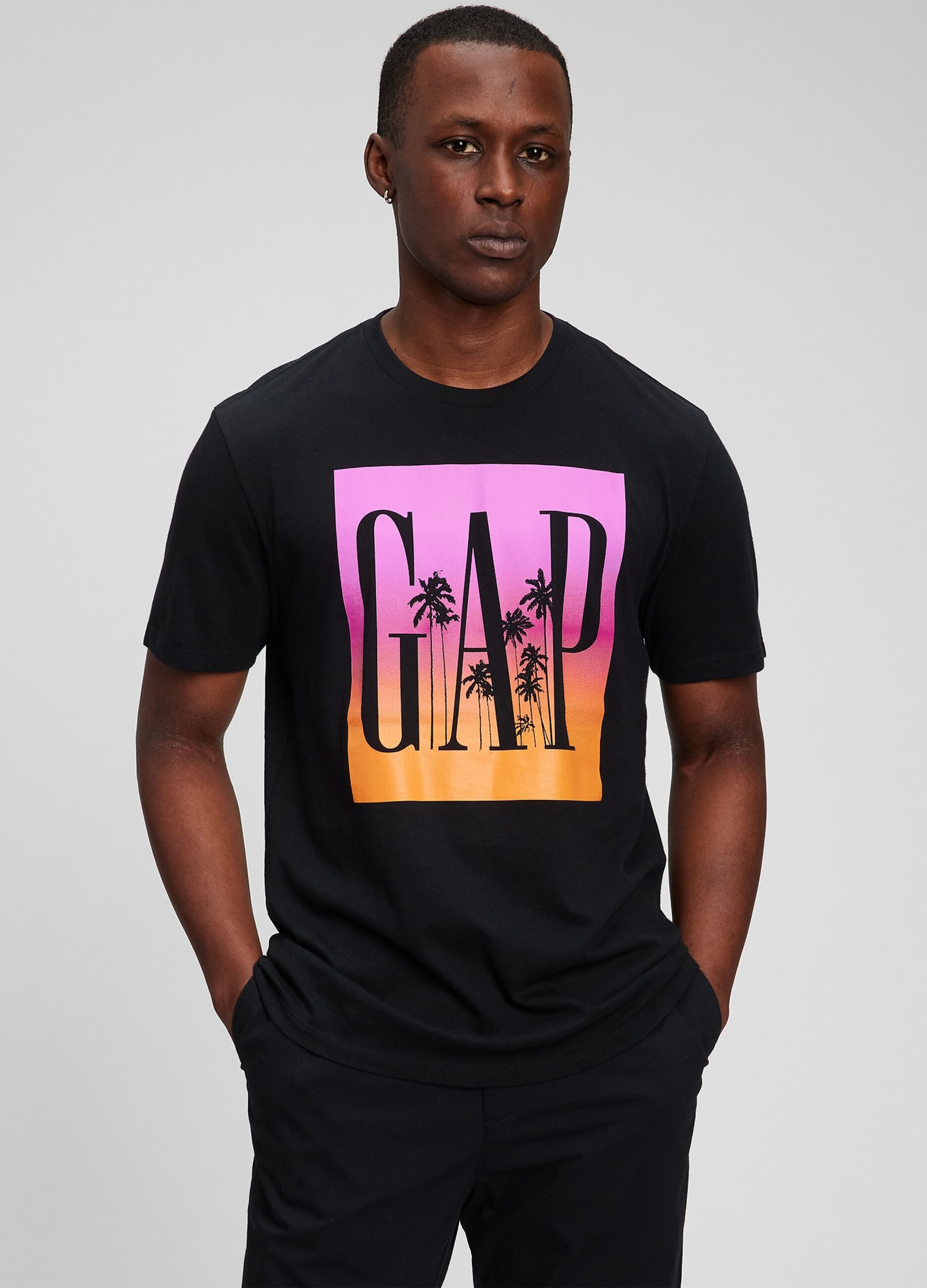 T-shirt in cotone con stampa logo