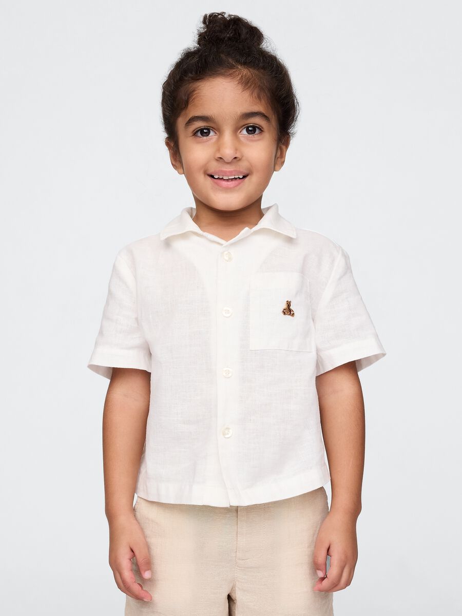 Camicia in lino e cotone per bambino GAP Kids Bimbo_0