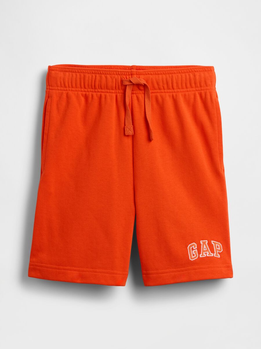 Shorts in misto cotone con logo regular fit Bambino_3