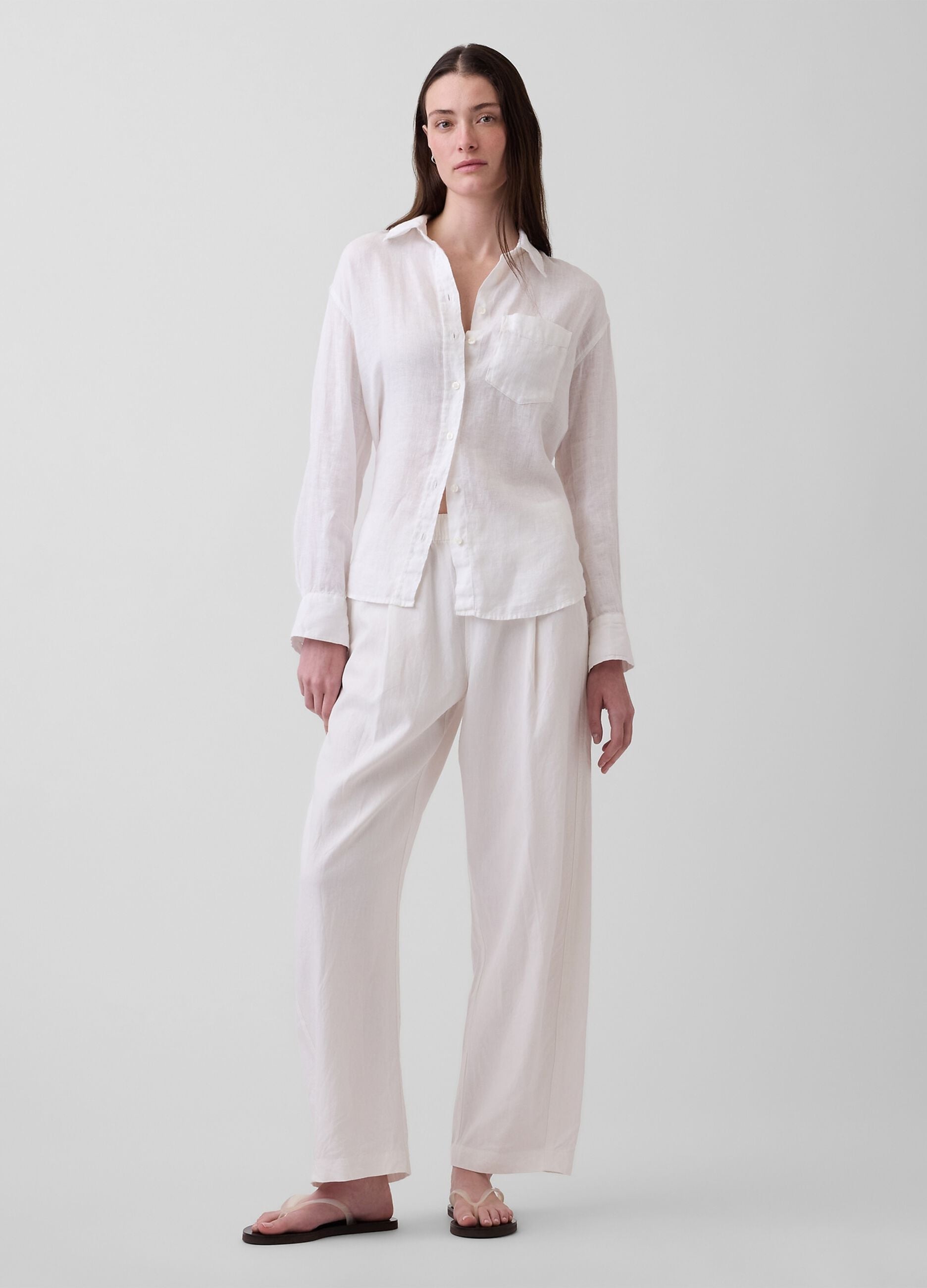 Pantaloni in misto lino