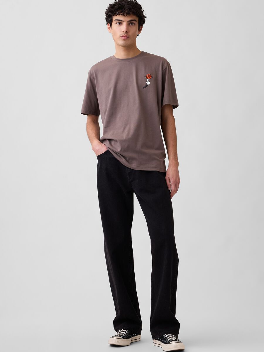 T-shirt in puro cotone con stampa Uomo_2