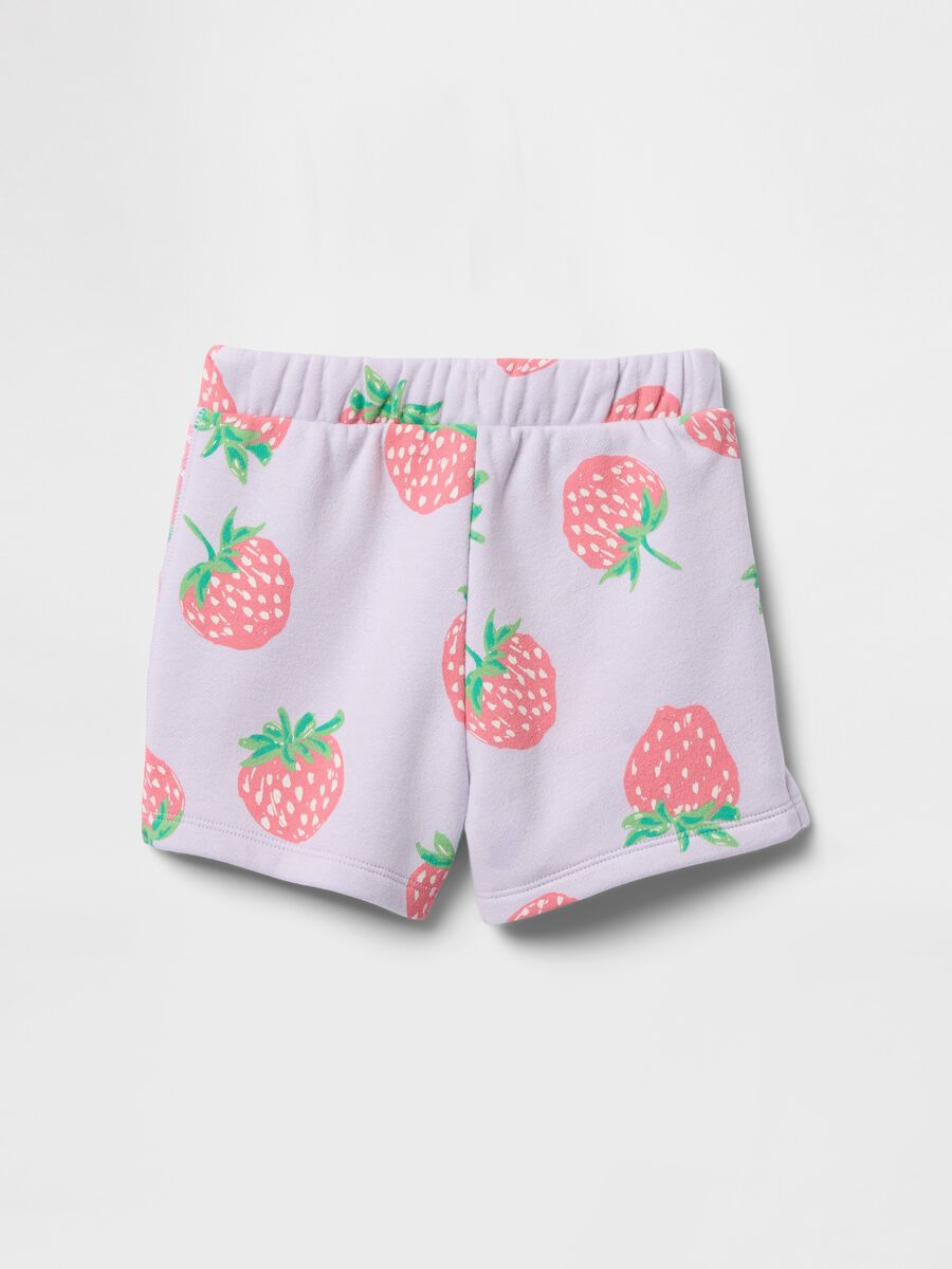 Purple Shorts with Strawberry Print GAP Kids Baby Girl_1