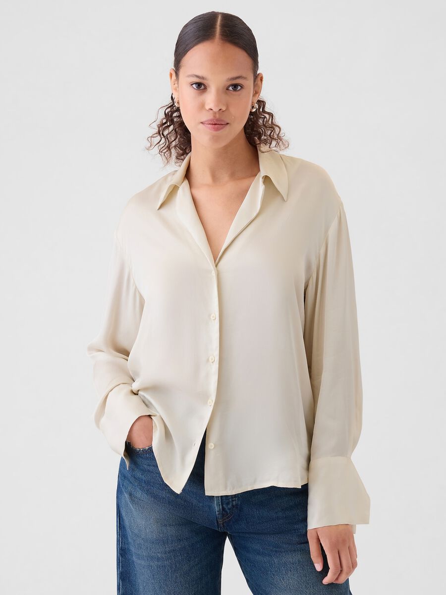 Camicia in viscosa satin Donna_0