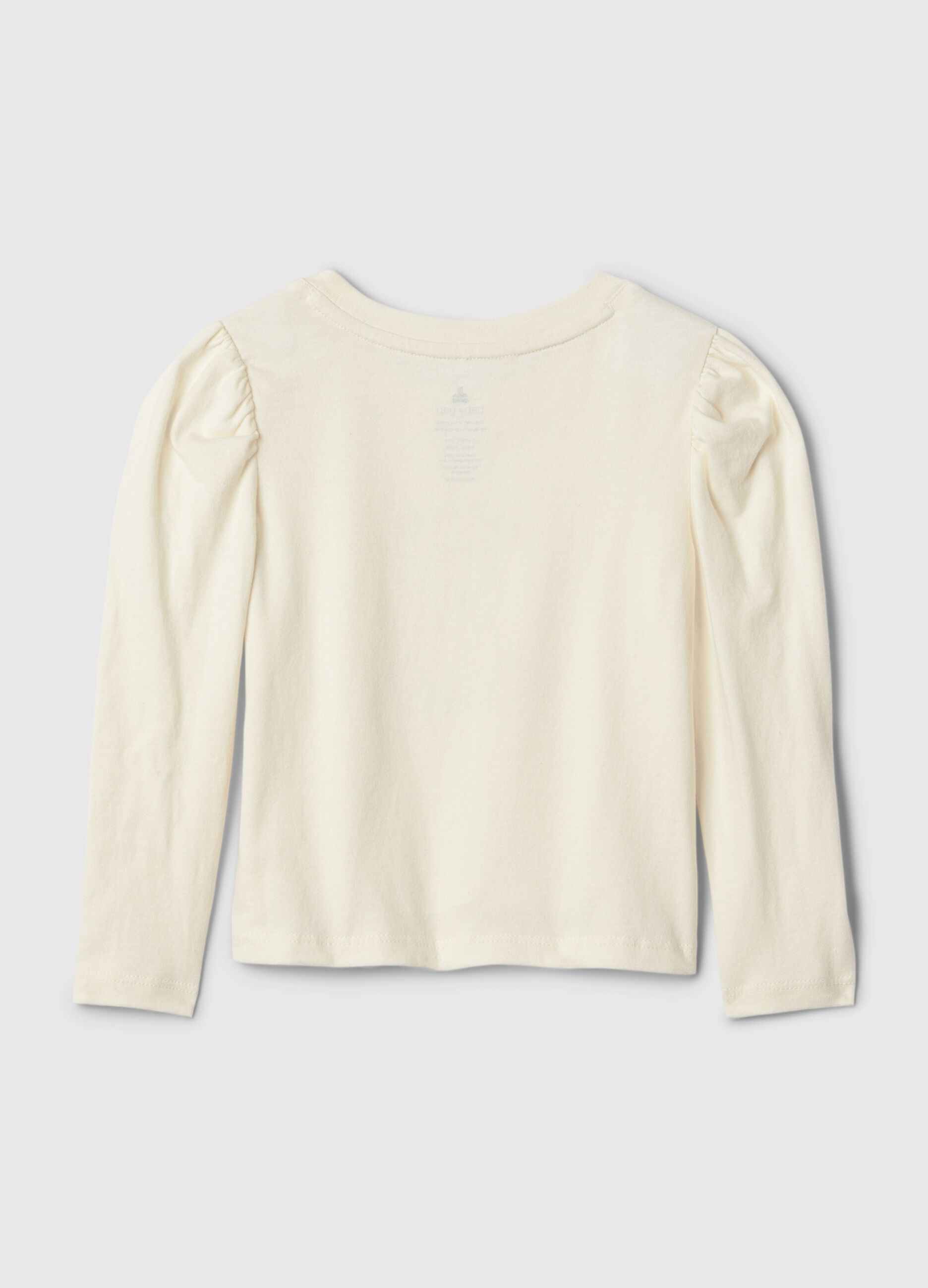 T-shirt a maniche lunghe con stampa orsetto_1