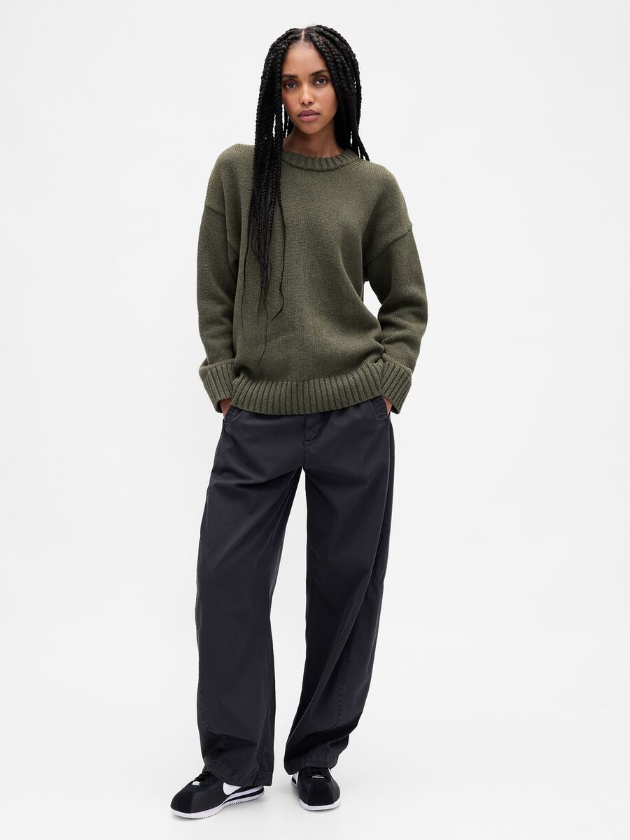 Maglione verde in cotone Donna_0