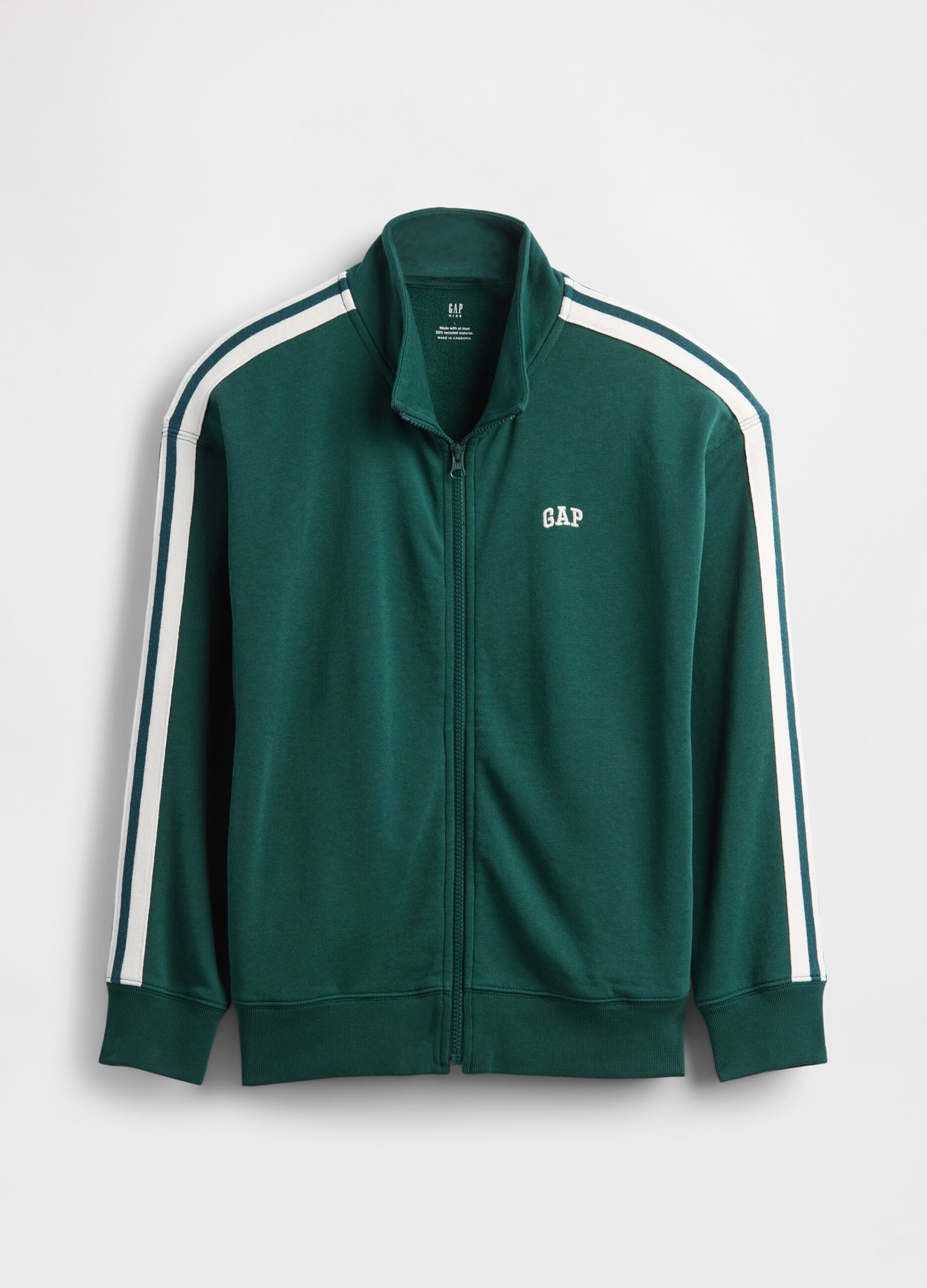 Felpa verde in misto cotone_3