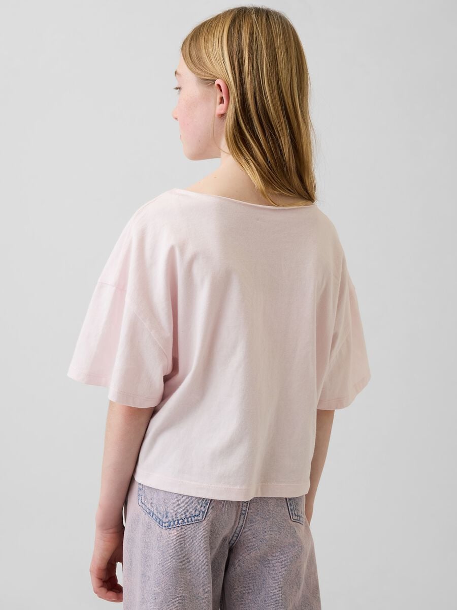 T-shirt a maniche corte in puro cotone Bambina_1