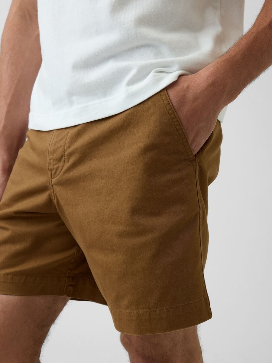 Stretch cotton shorts Man_4