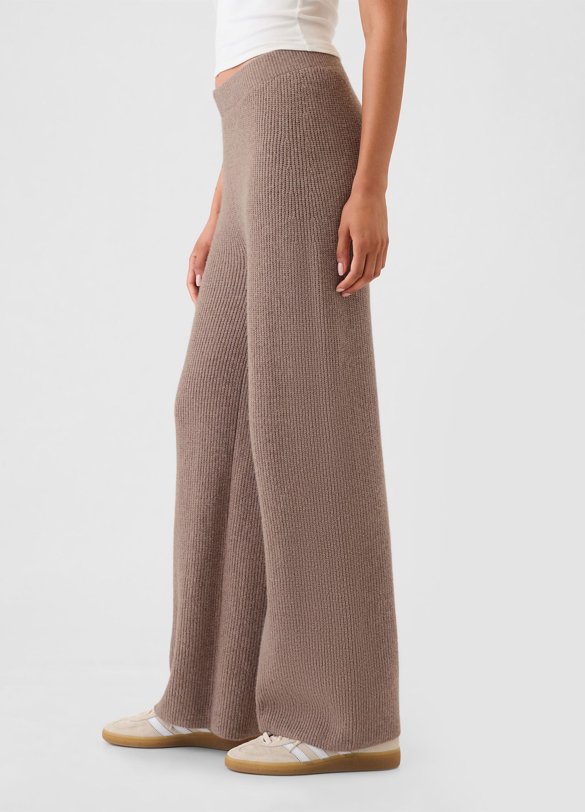 Pantalone a gamba larga a costine_3