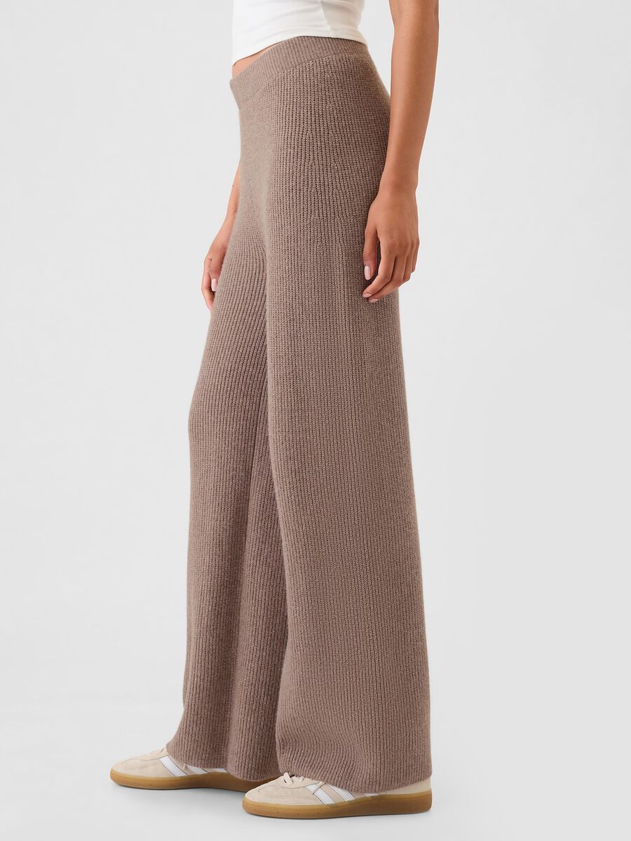Pantalone a gamba larga a costine Donna_3