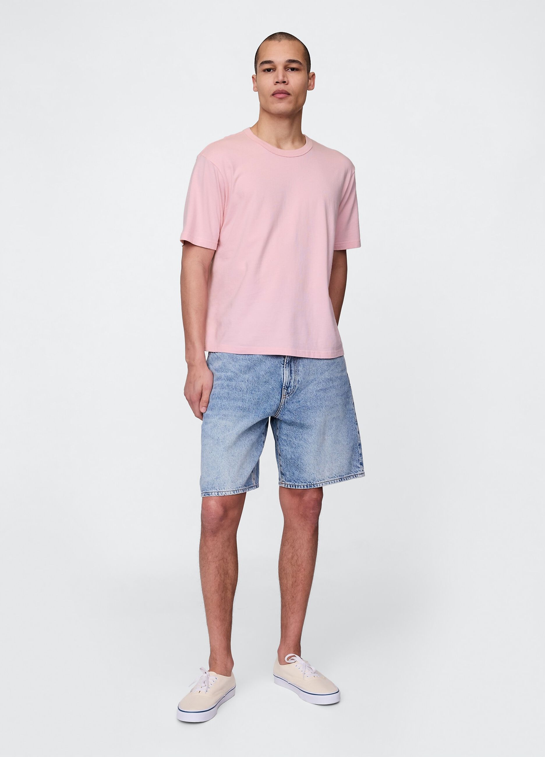 T-shirt rosa in puro cotone_2