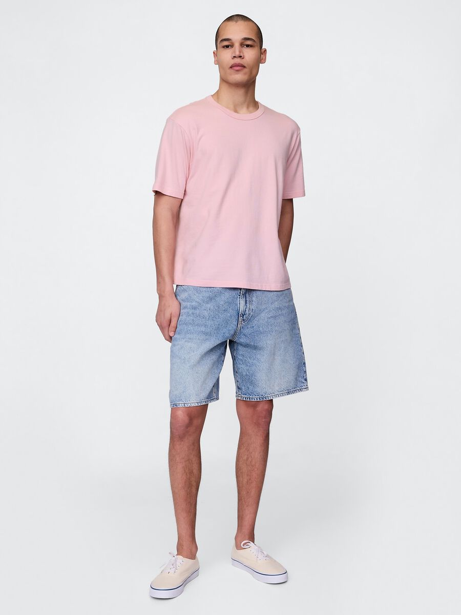 T-shirt rosa in puro cotone Uomo_2