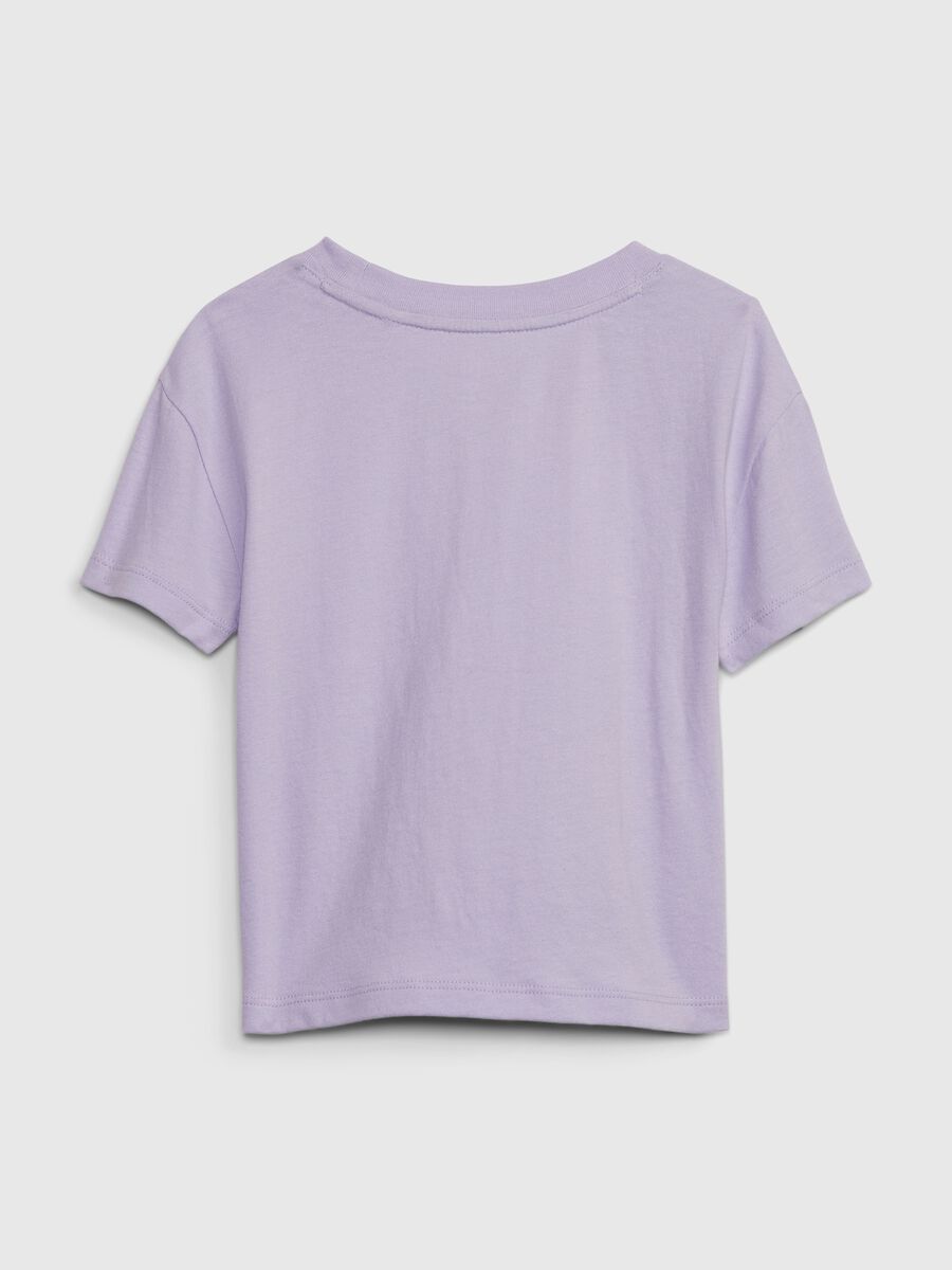 T-shirt in cotone con ricamo logo e orsetto Neonato_1