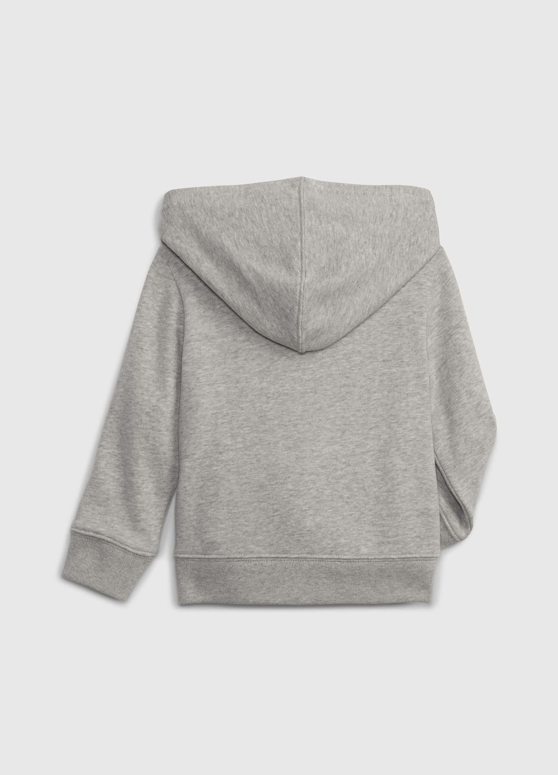 Full-zip con cappuccio e patch logo