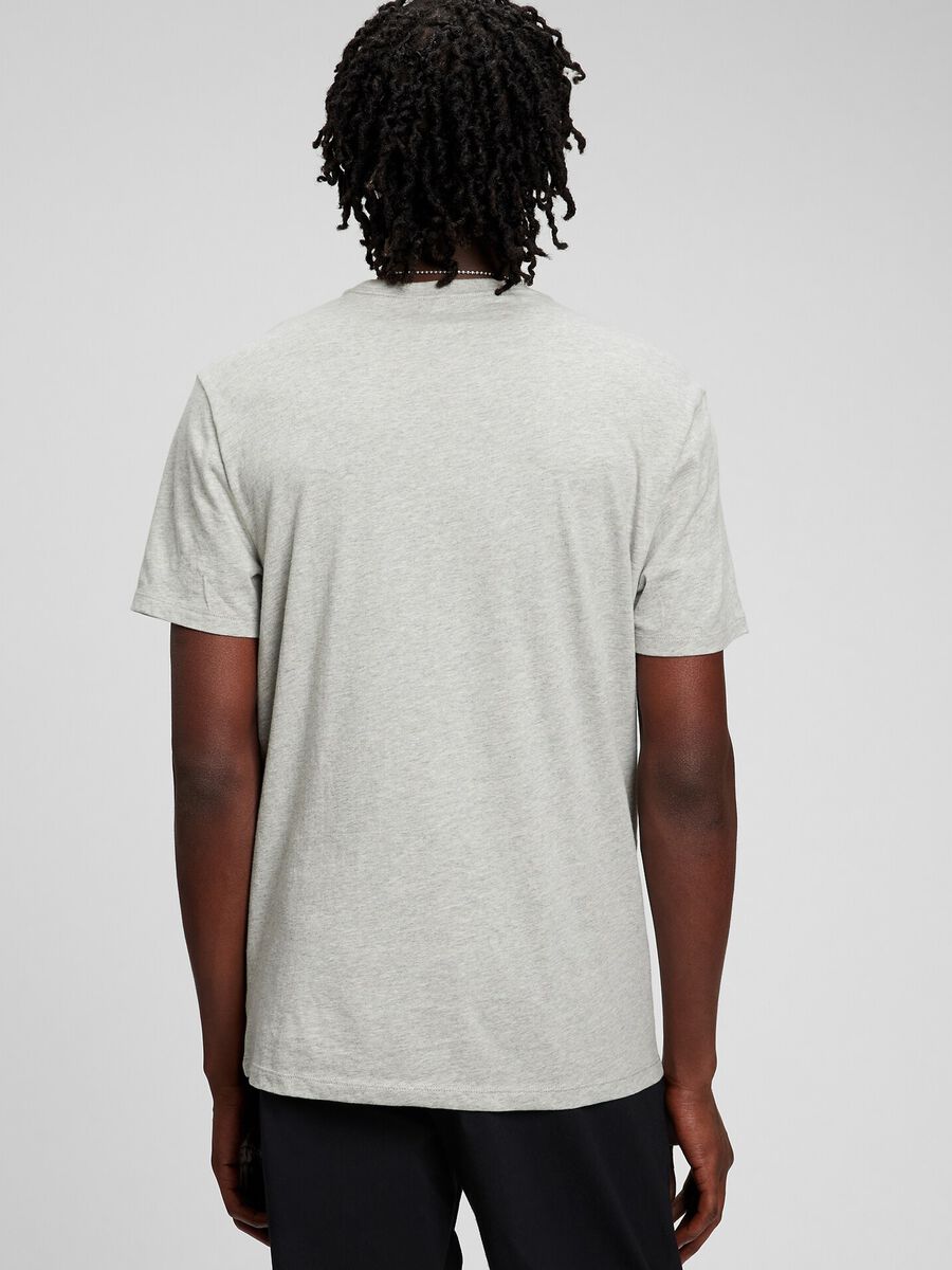 Cotton T-shirt with logo print Man_1
