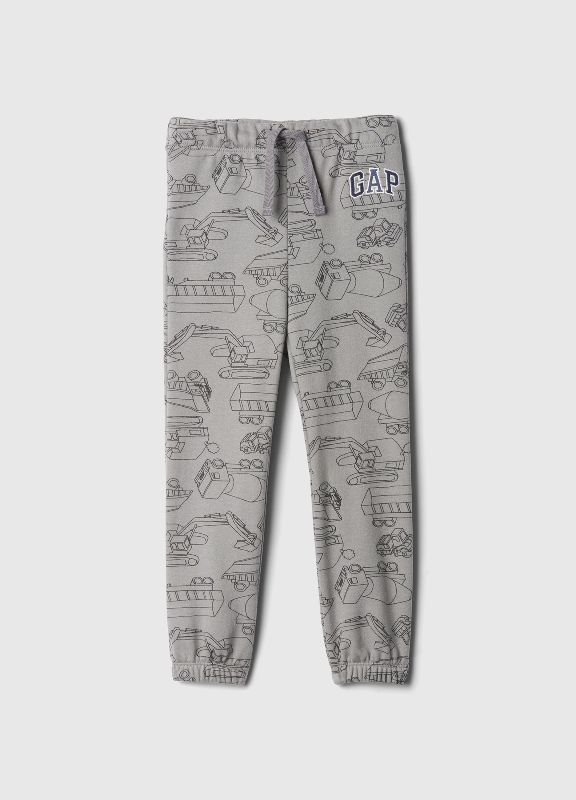 Joggers con coulisse stampa macchine da lavoro
