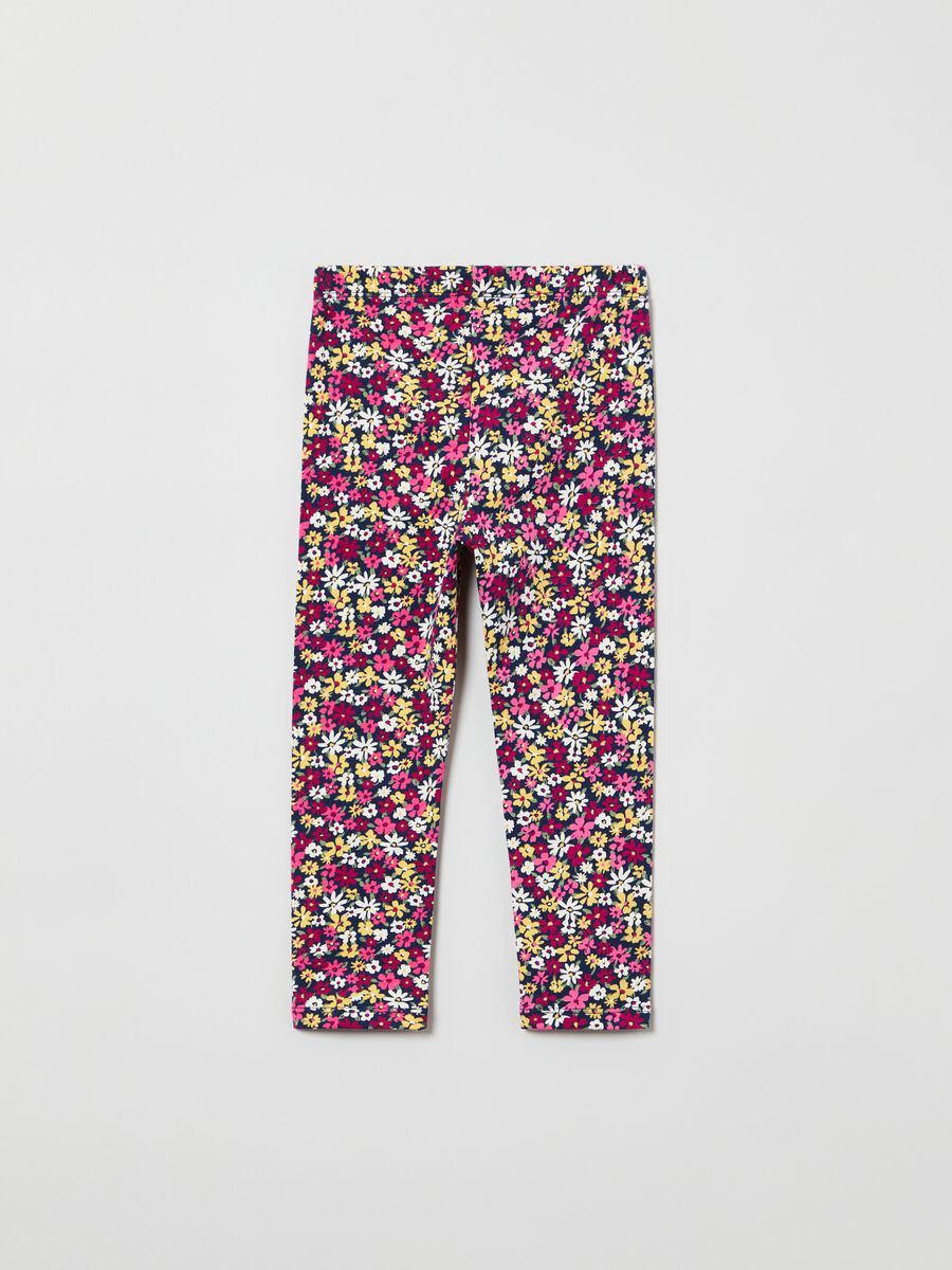 Leggings with ditsy floral print Kid Unisex_1