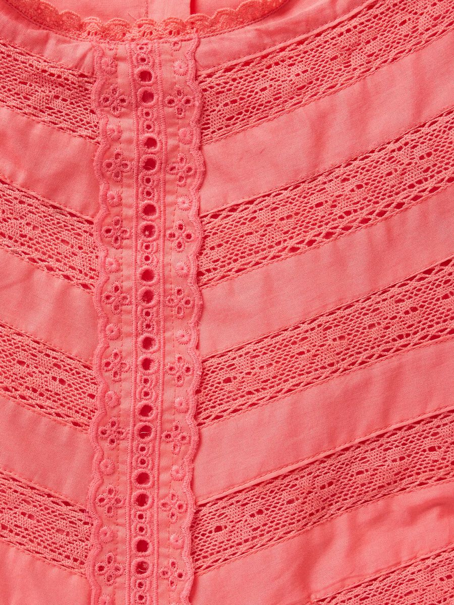 Pink Dress with Lace Details for Girls GAP Kids Girl_3