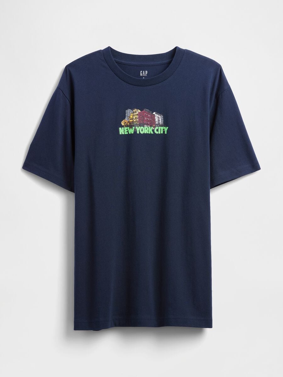 T-shirt in puro cotone con stampa frontale Uomo_2