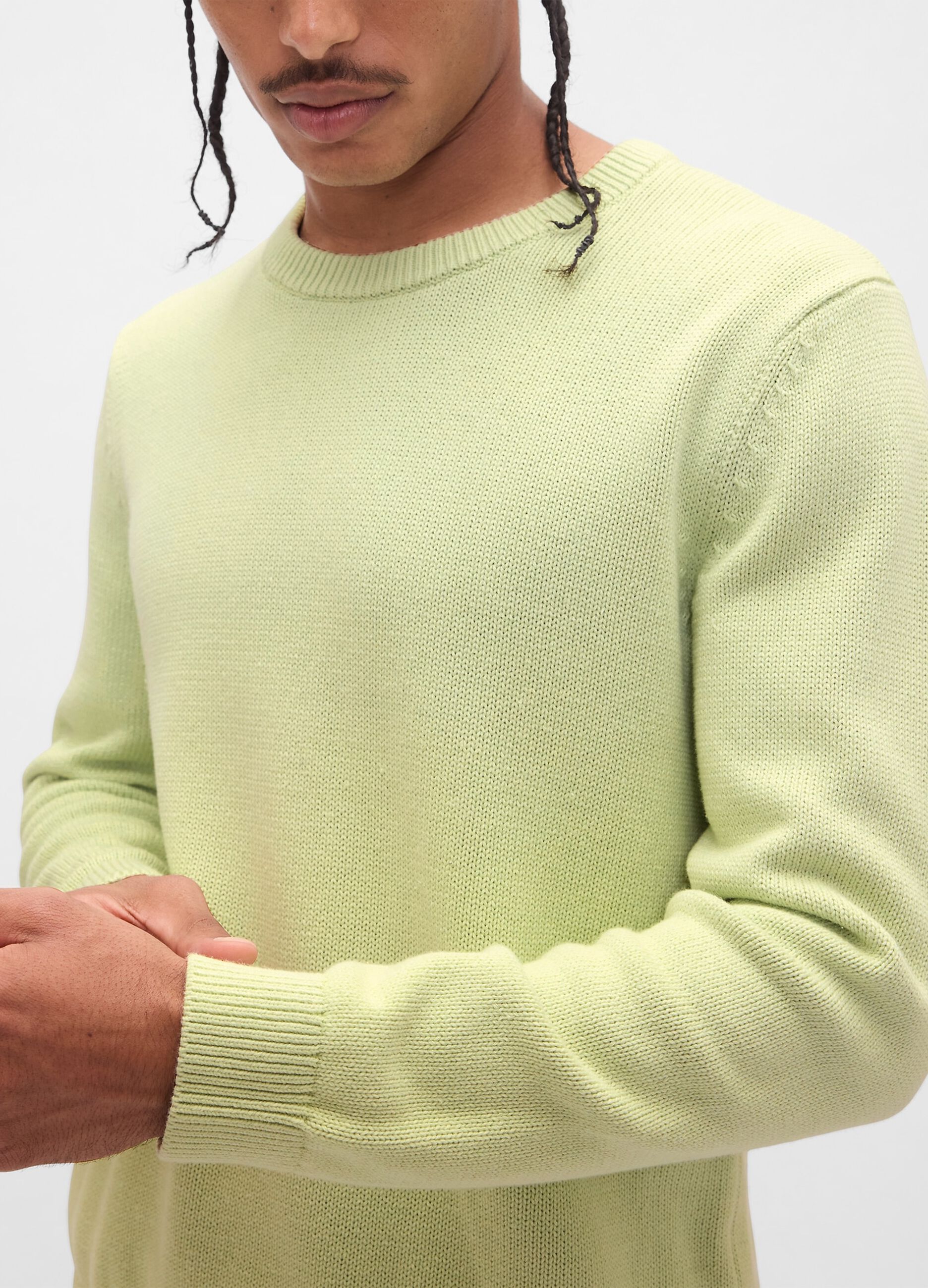 Pullover verde in cotone_3