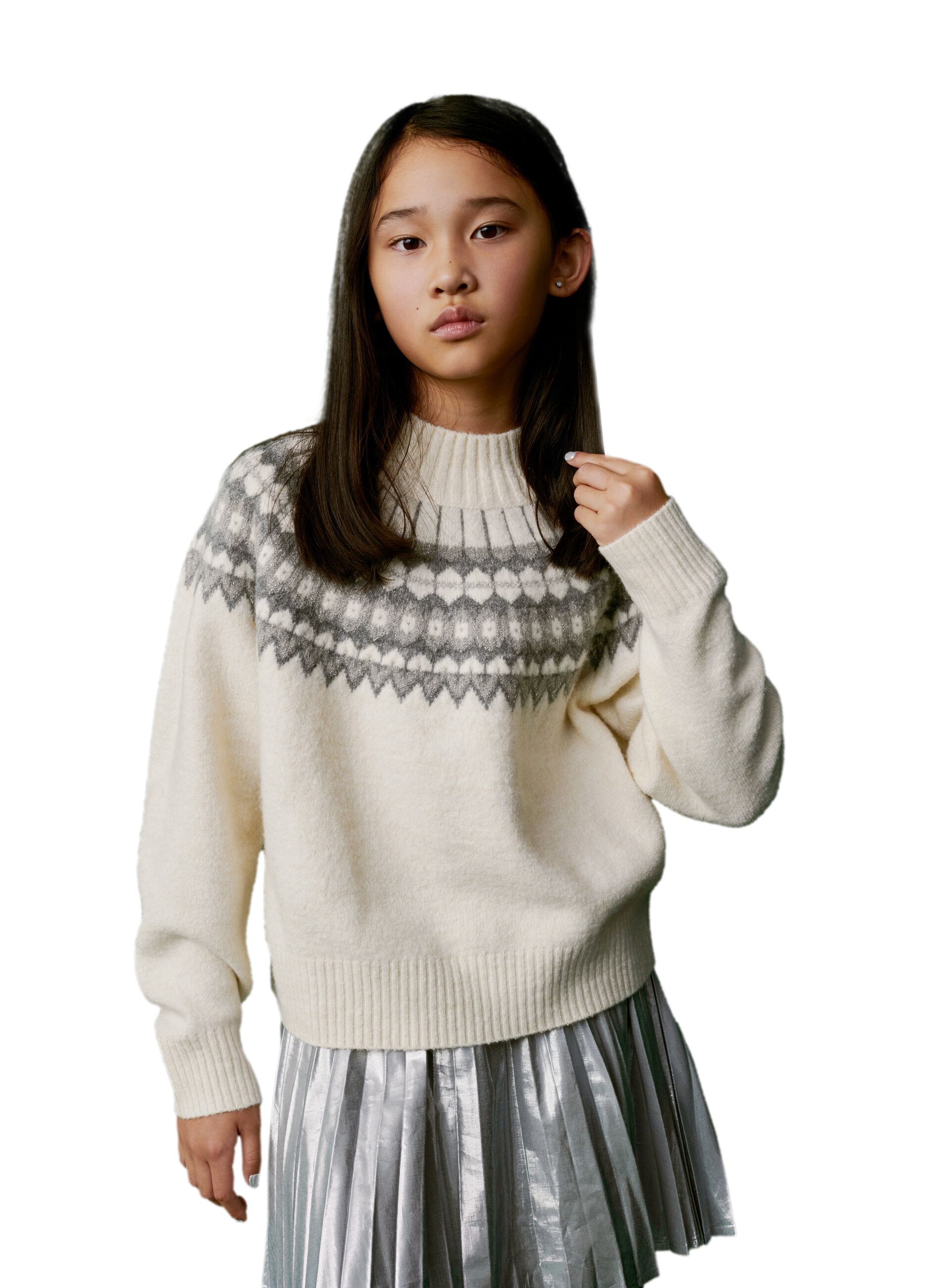 Pullover with Fair Isle design_1