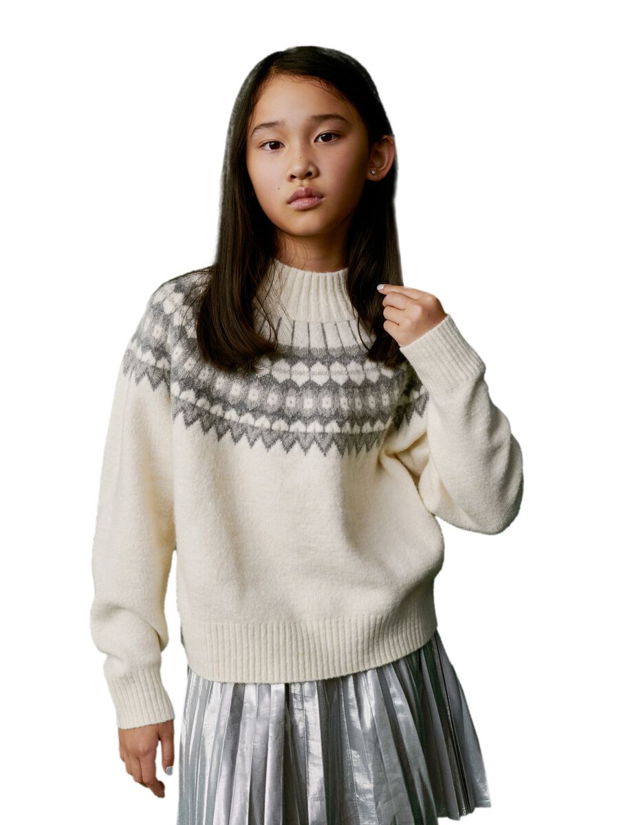 Pullover con lavorazione Fair Isle Bimba_1