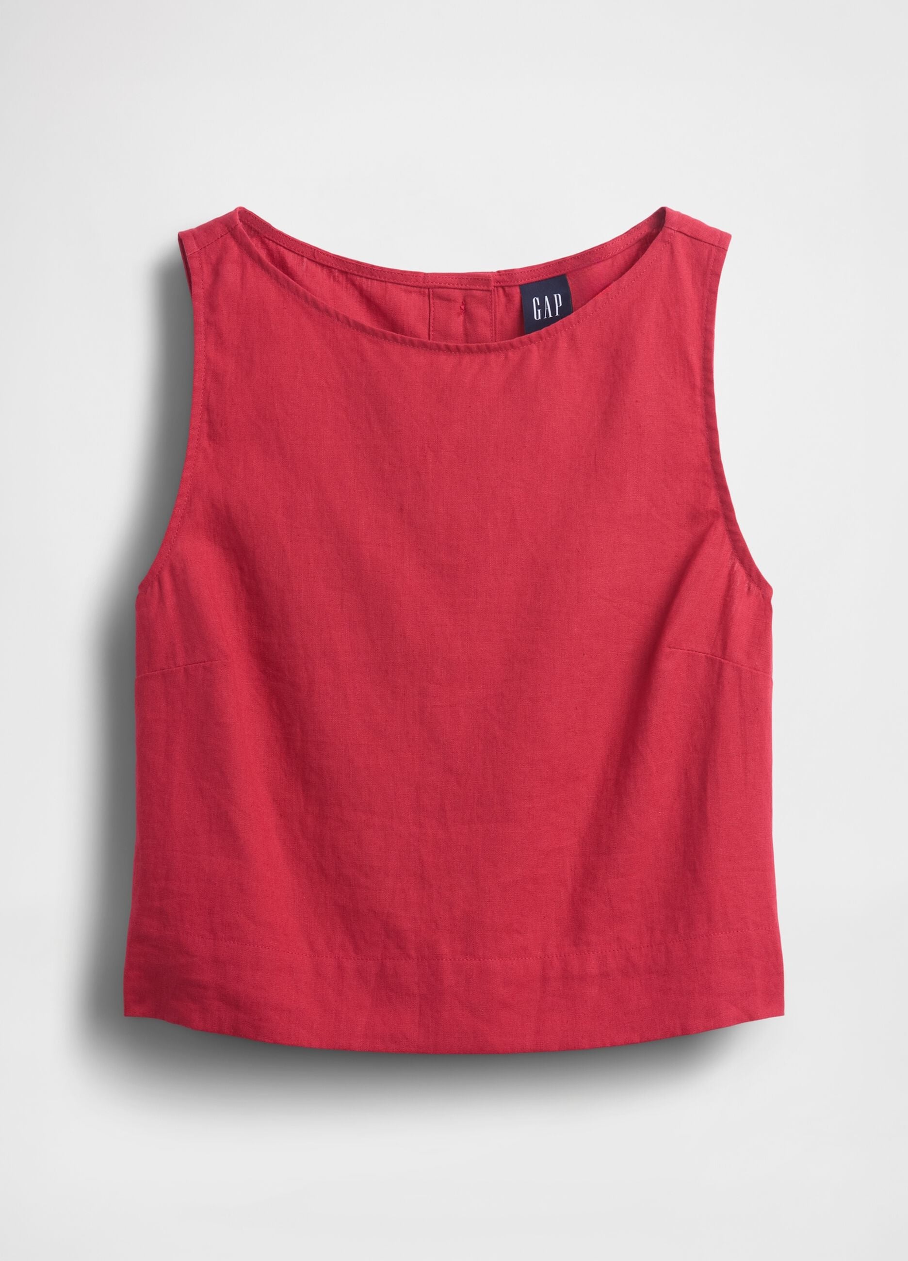 Tank top in misto lino
