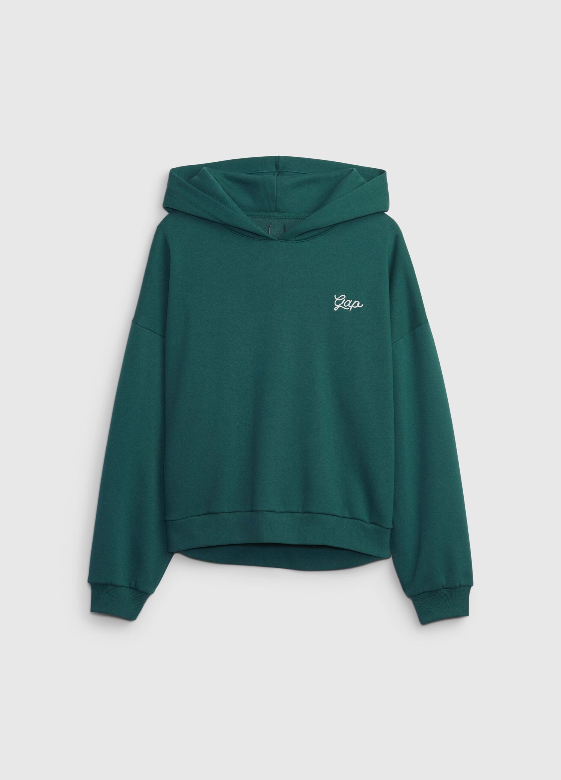Felpa oversize con cappuccio e logo_3