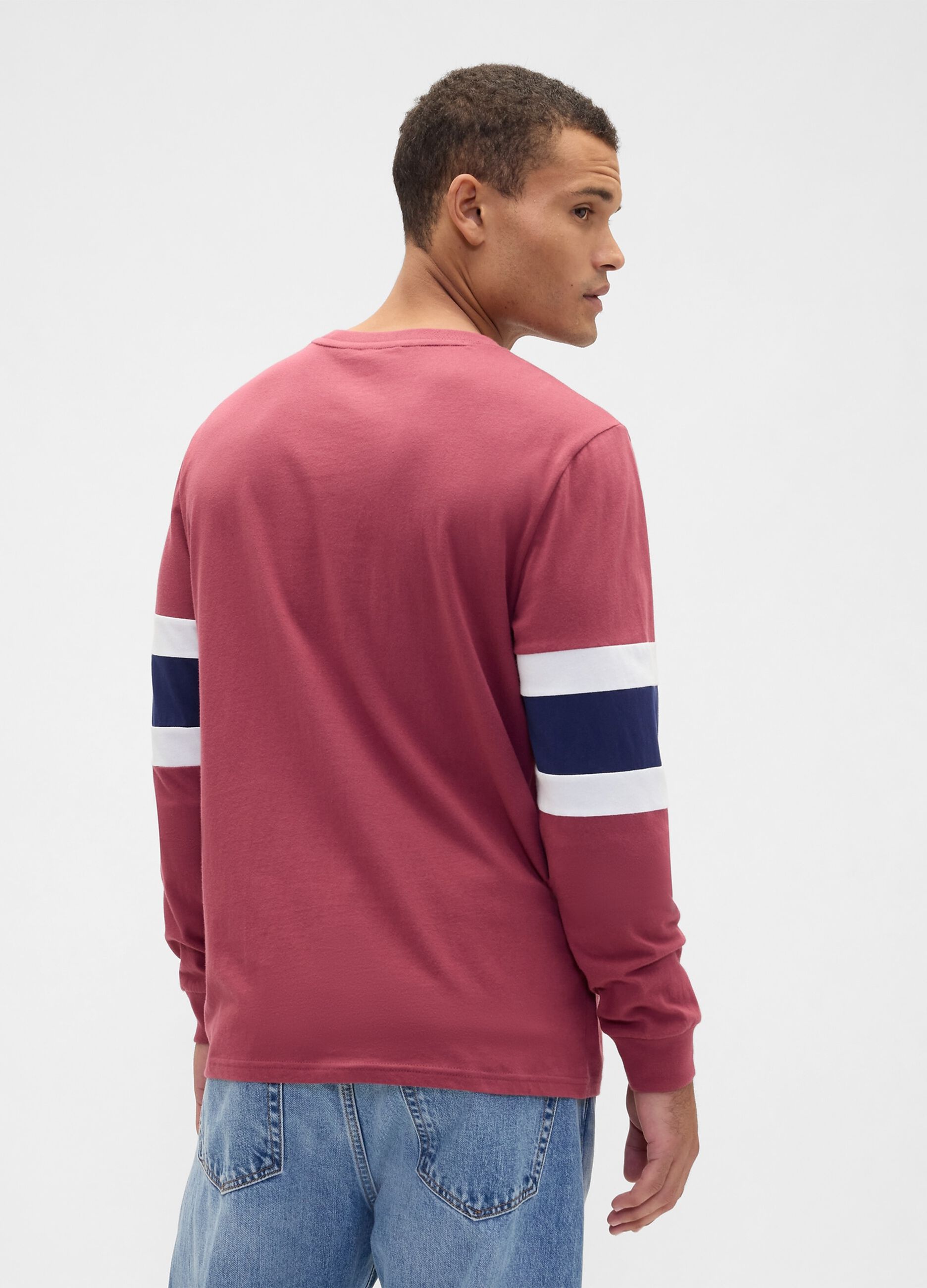 Maglia manica lunga rossa in cotone_1