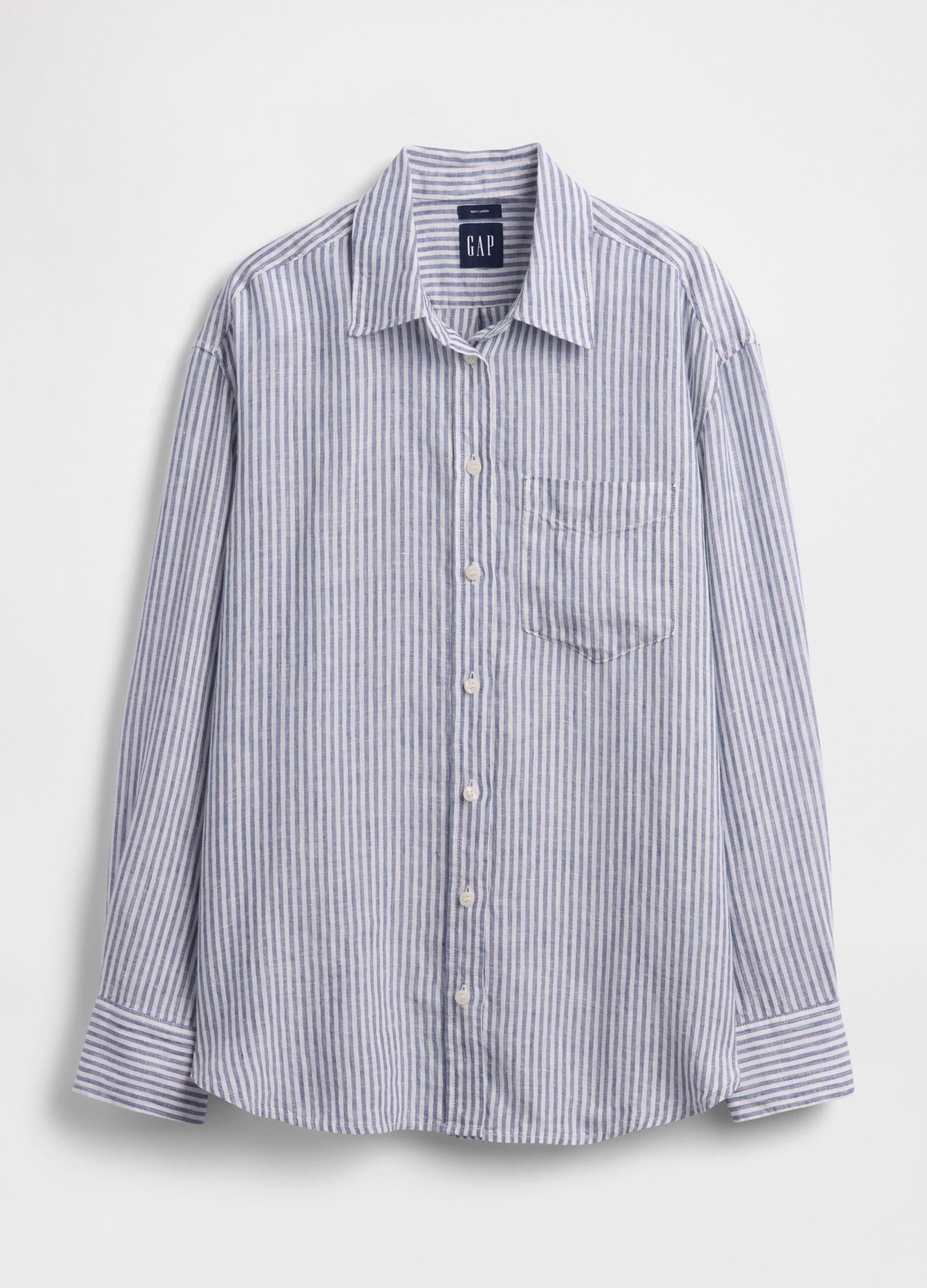 Camicia in puro lino a righe