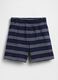 Shorts a righe in puro cotone_0