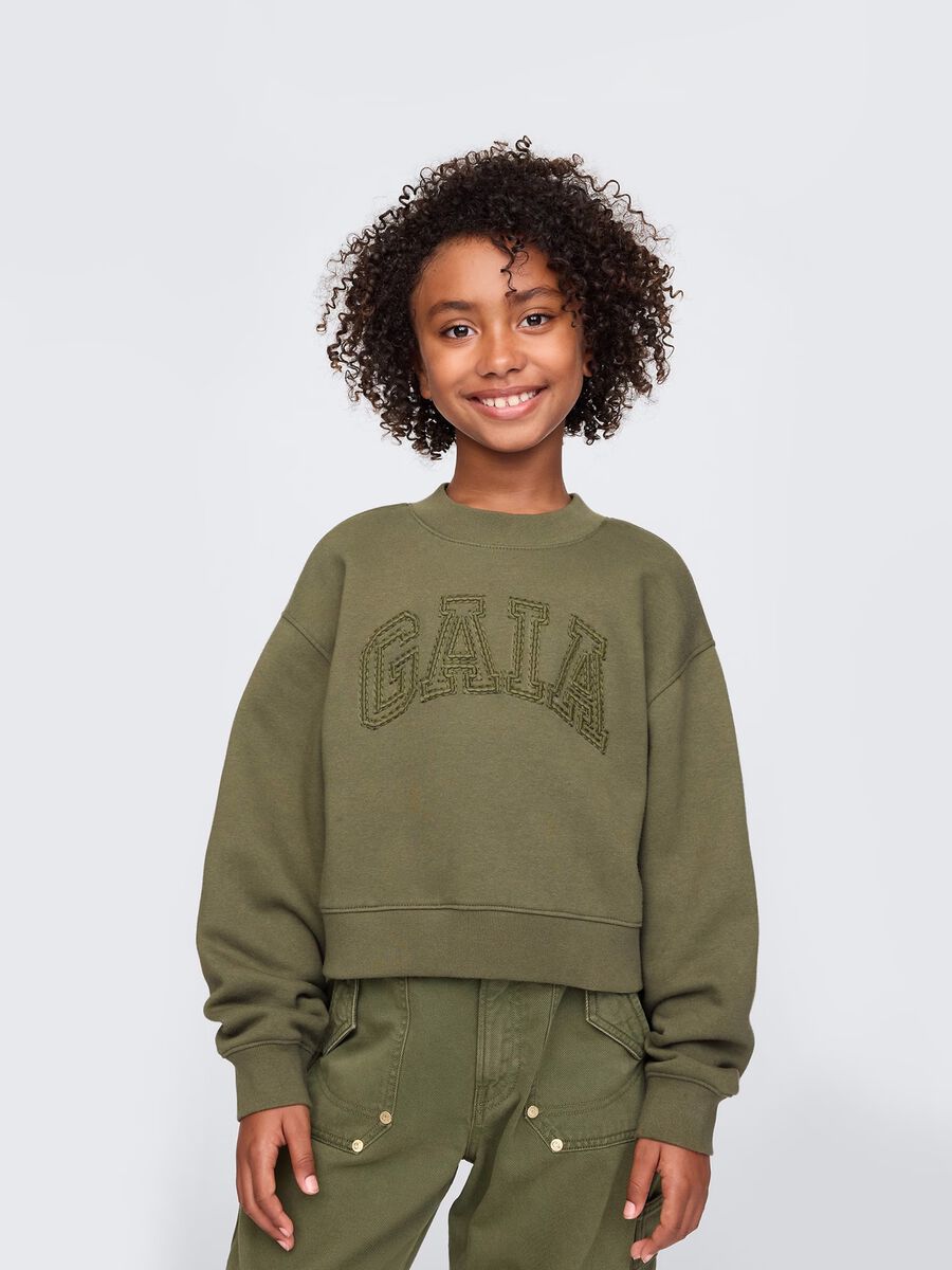 GAP x CULT GAIA Felpa cropped con ricamo logo Bambina_0