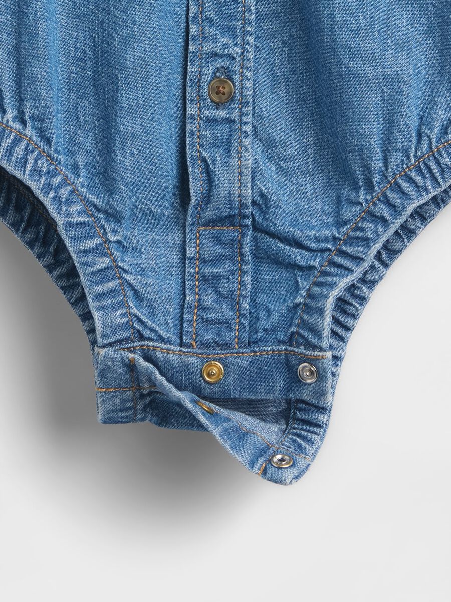Denim bodysuit for babies Newborn Boy_2