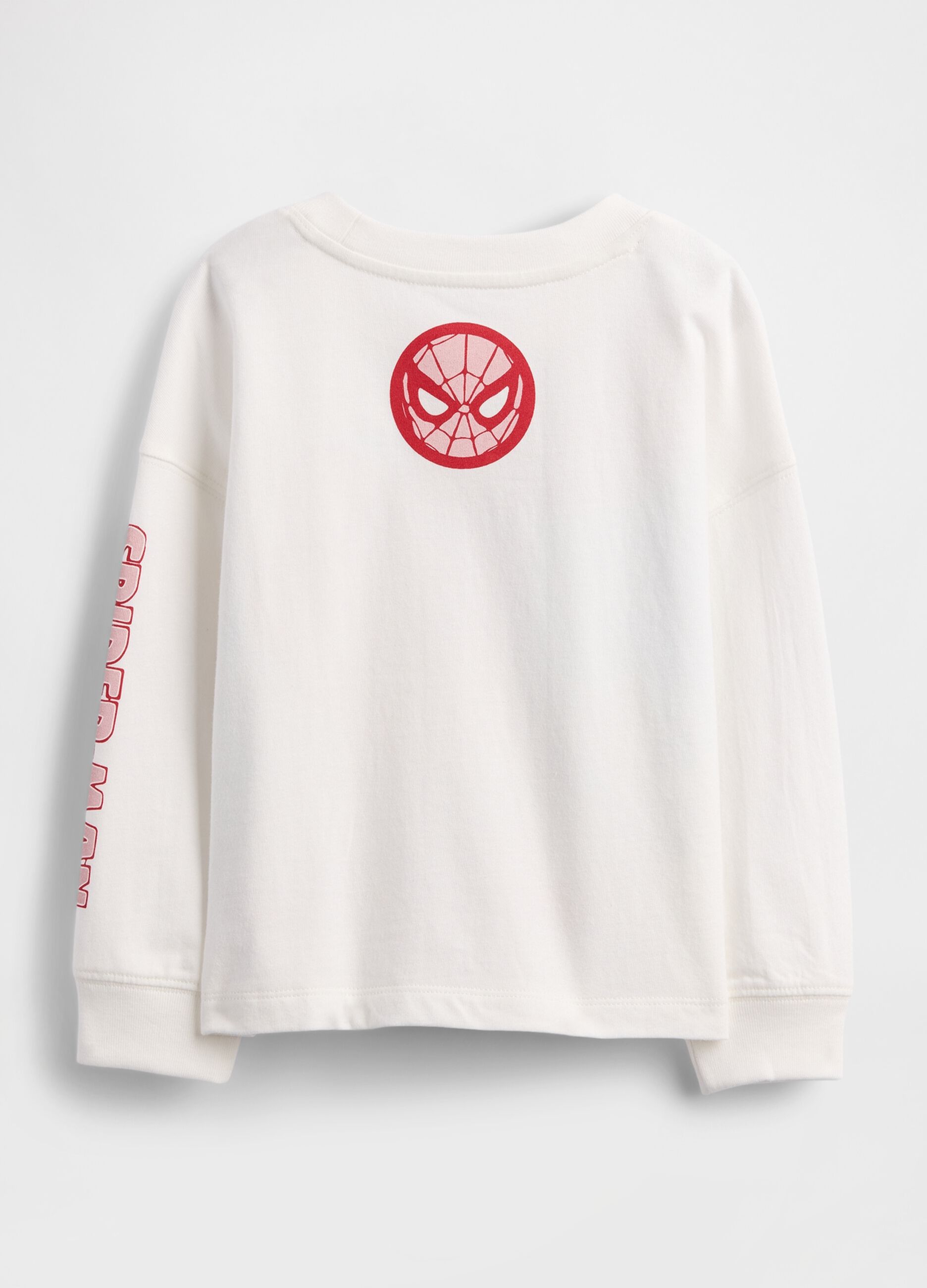 White long sleeve shirt with Spider-Man graphic_1