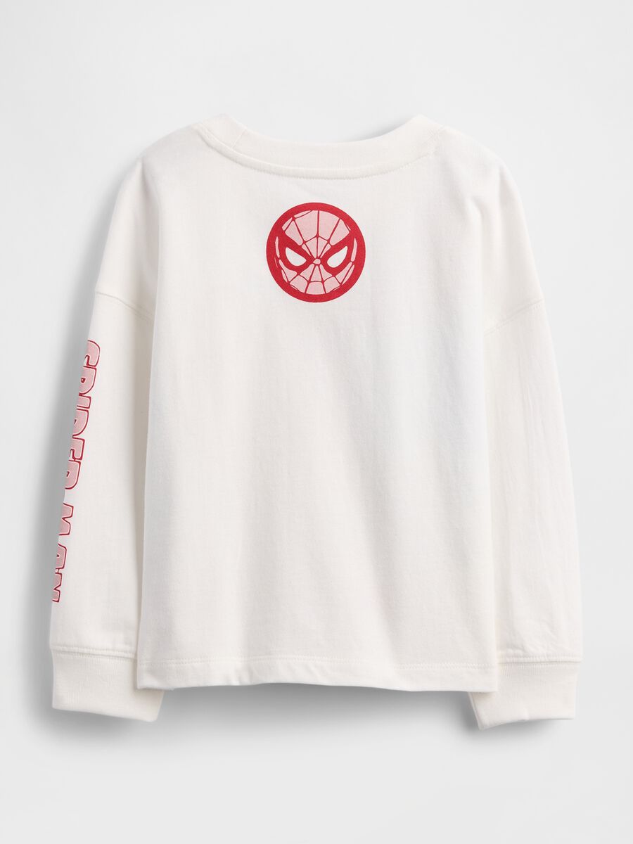 Maglietta bianca a maniche lunghe con grafica Spider-Man Bambino_1