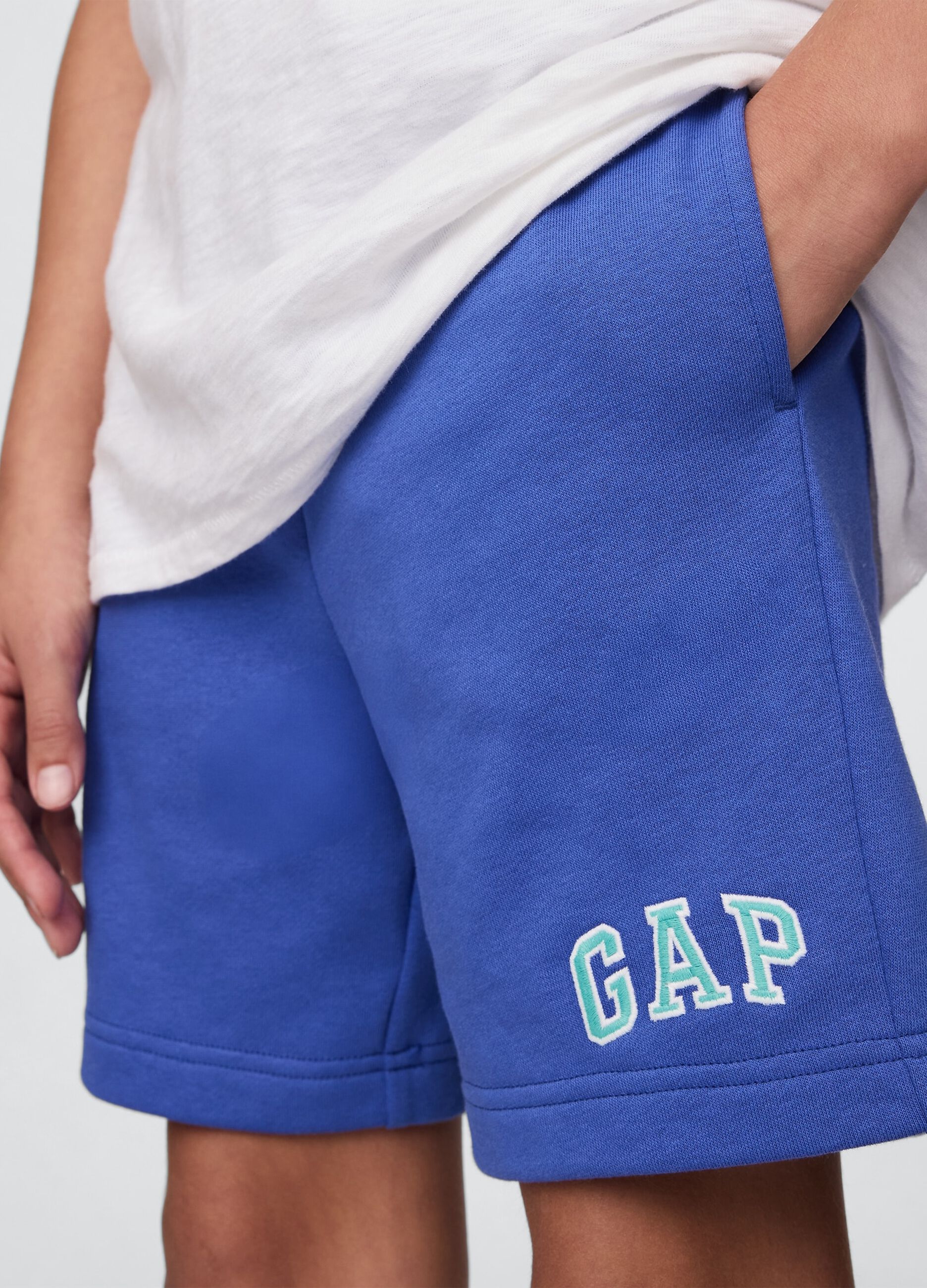 Shorts blu in misto cotone GAP Kids_3