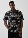 Camicia a fiori in misto lino e cotone_0