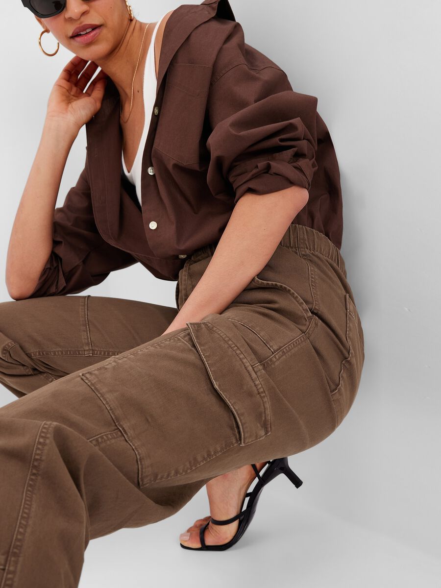 Pull-on utility trousers with drawstring Woman_2
