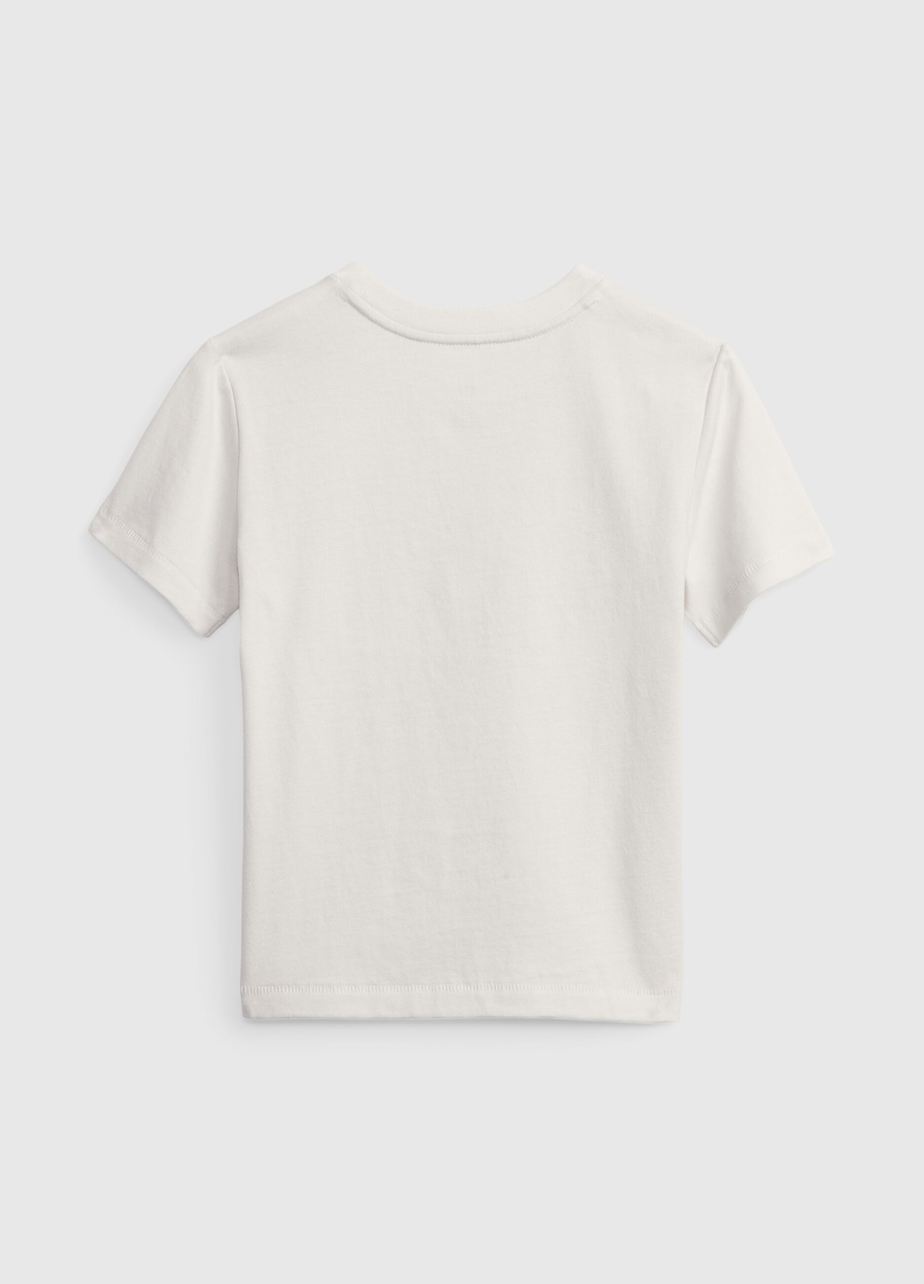 T-shirt girocollo con stampa logo_1