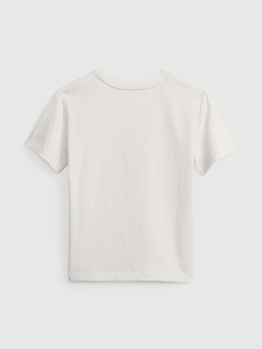T-shirt with round neck and logo print Newborn Boy_1