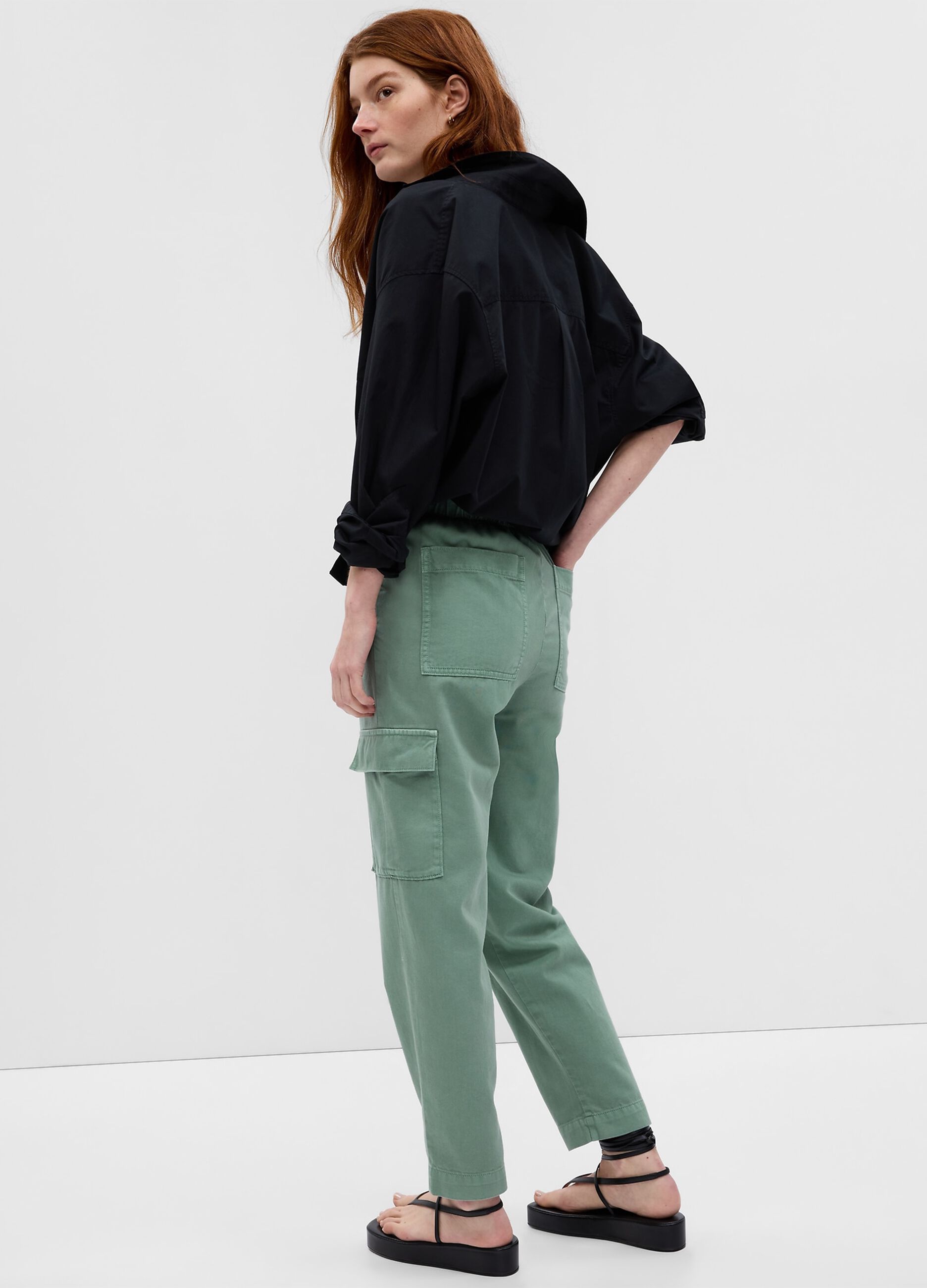 Joggers cargo in twill_1