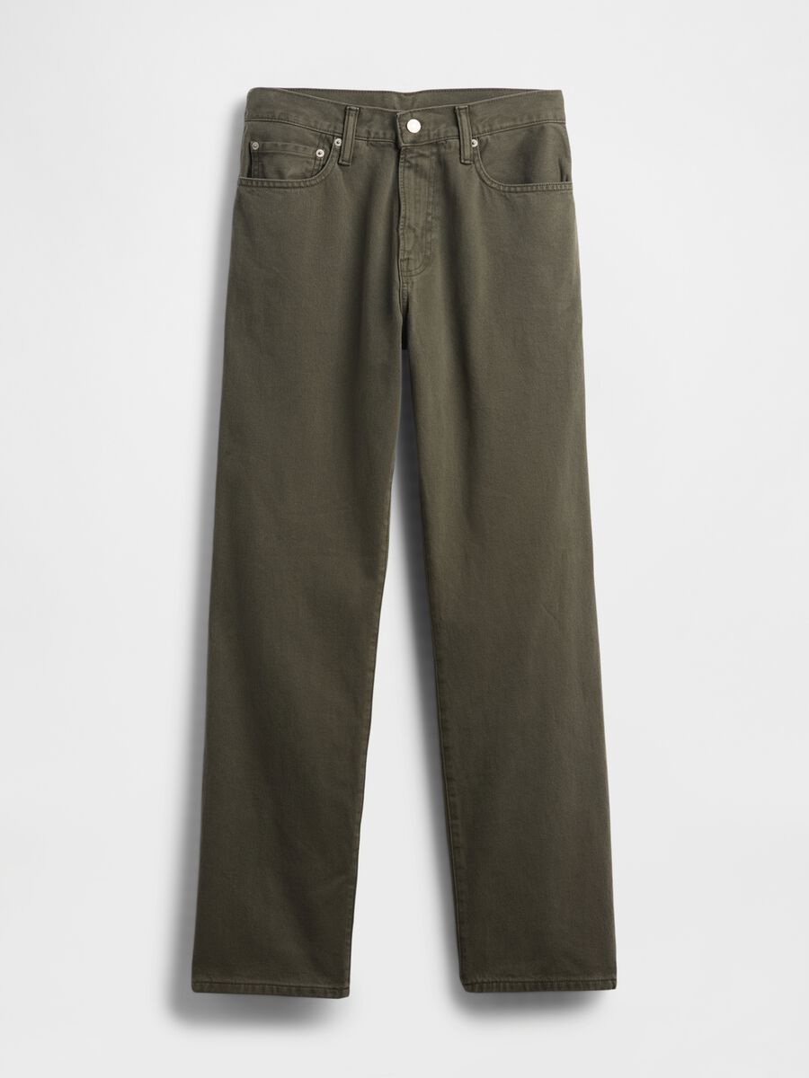 Pantaloni verde in cotone Uomo_4