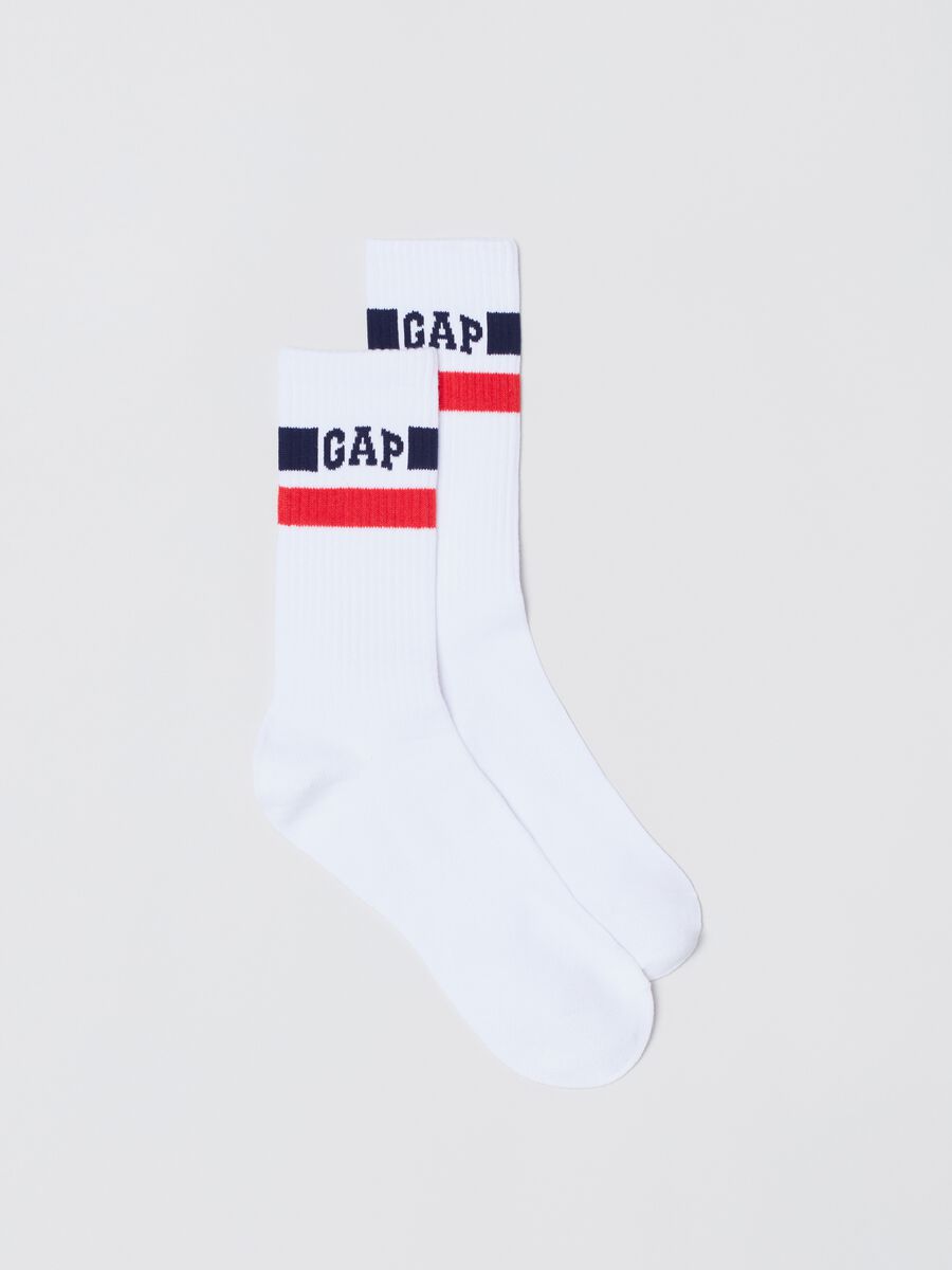Ribbed socks with logo Man_0