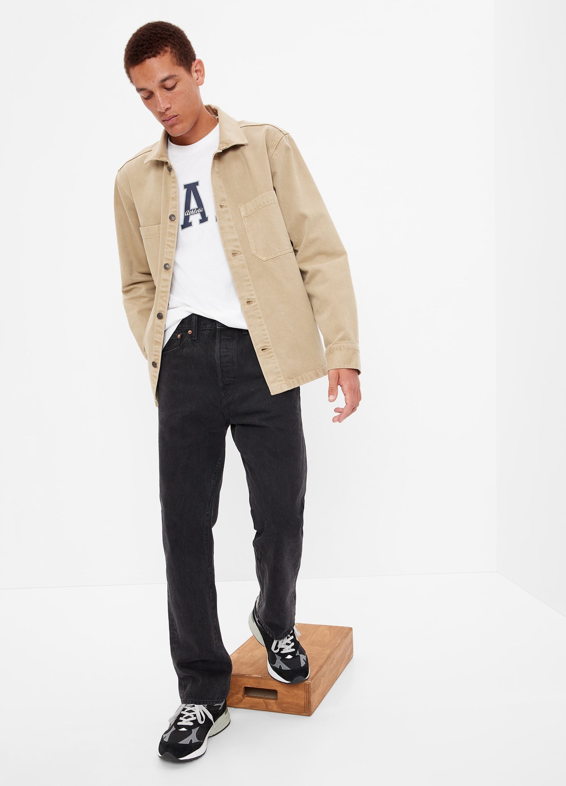 Straight-fit jeans in organic cotton