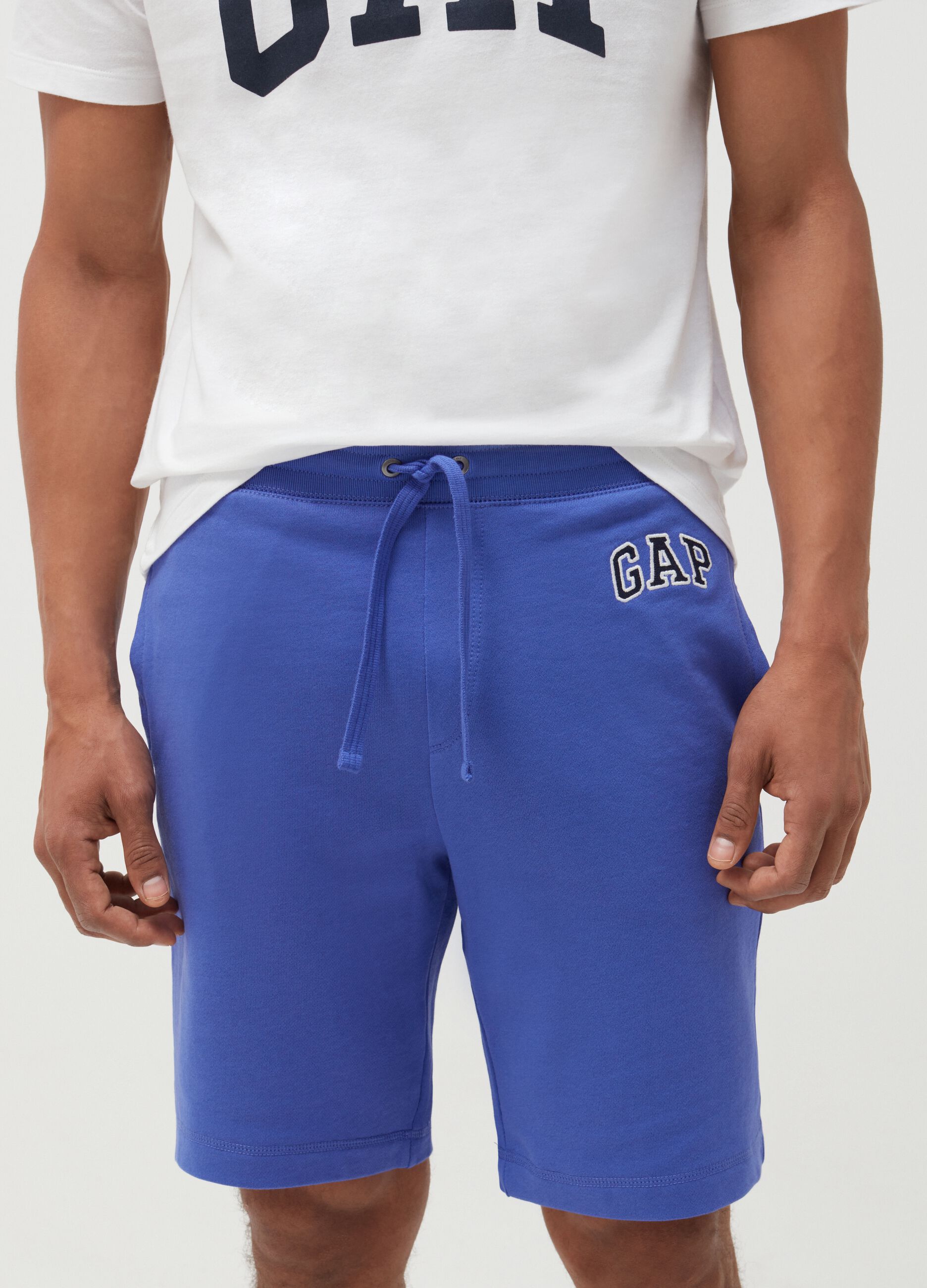 Shorts in felpa con logo_1