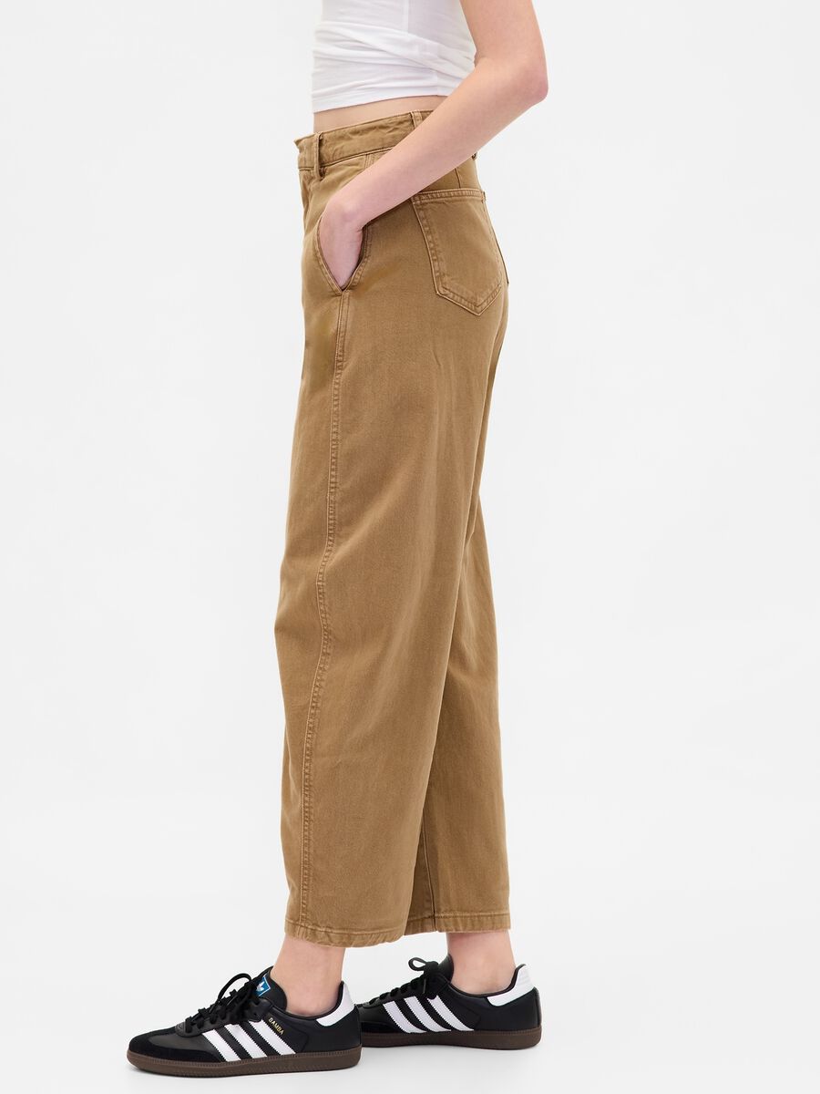 Brown Cotton Trousers Woman_3